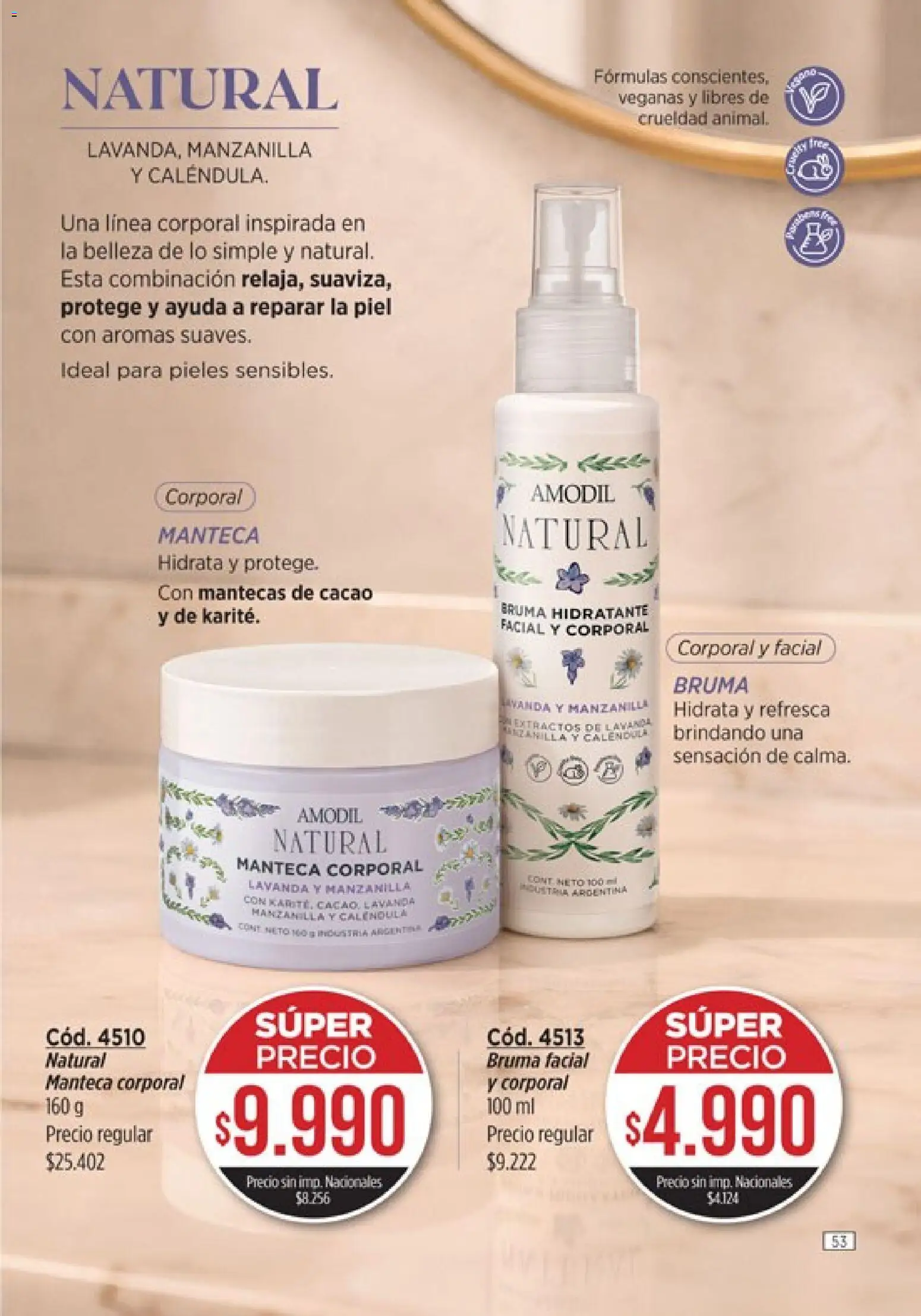 Catálogo Amodil Campaña 9 │ válido desde el 05.05.2026 | Página: 53 | Productos: Bruma, Manteca, Cacao
