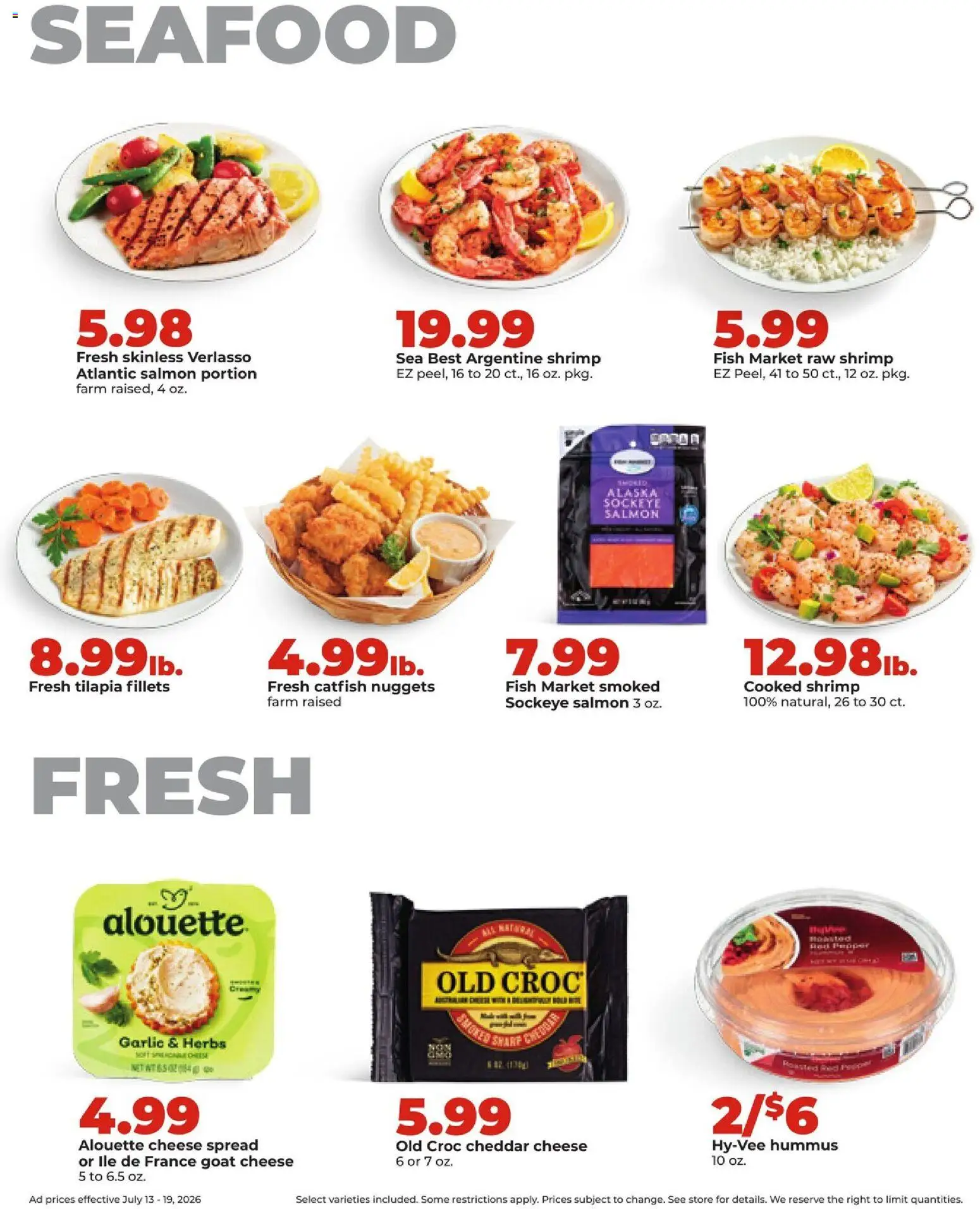 HyVee Weekly Ad - valid from 07/13/2026 | Page: 15 | Products: Cheese, Fish, Seafood, Garlic