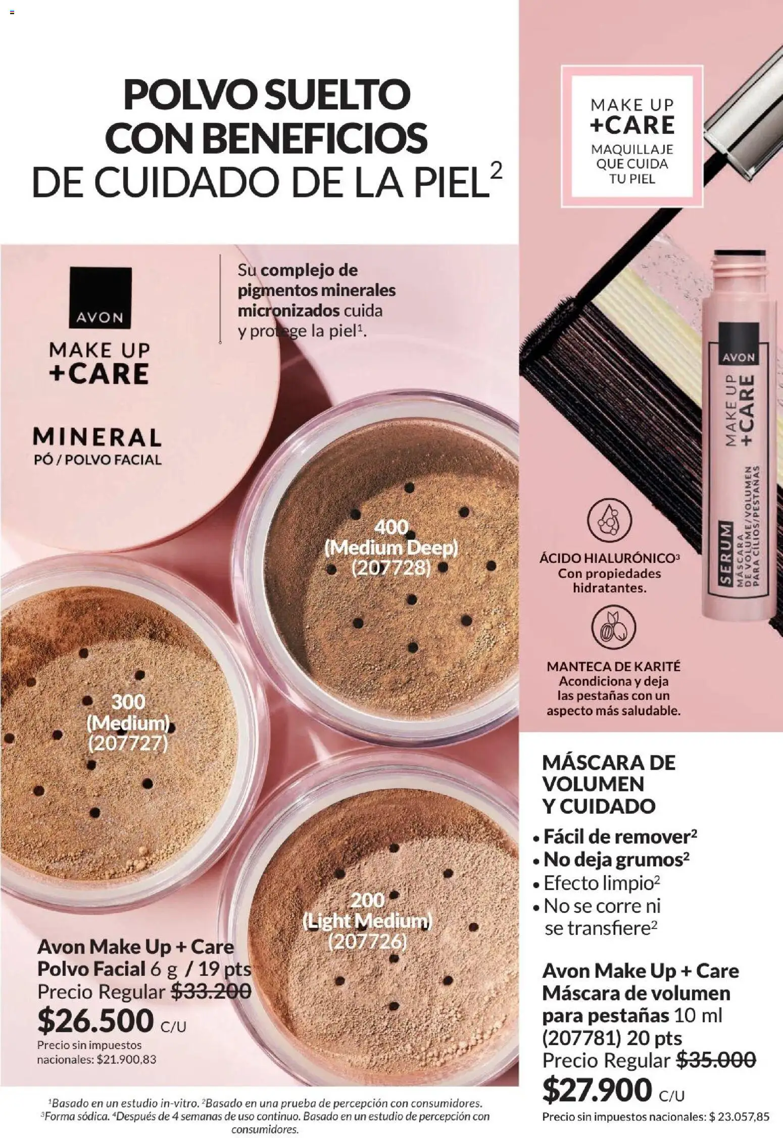 Catálogo AVON Campaña 4/2026 │ válido desde el 01/04/2026 | Página: 39 | Productos: Maquillaje, Polvo, Máscara, Manteca