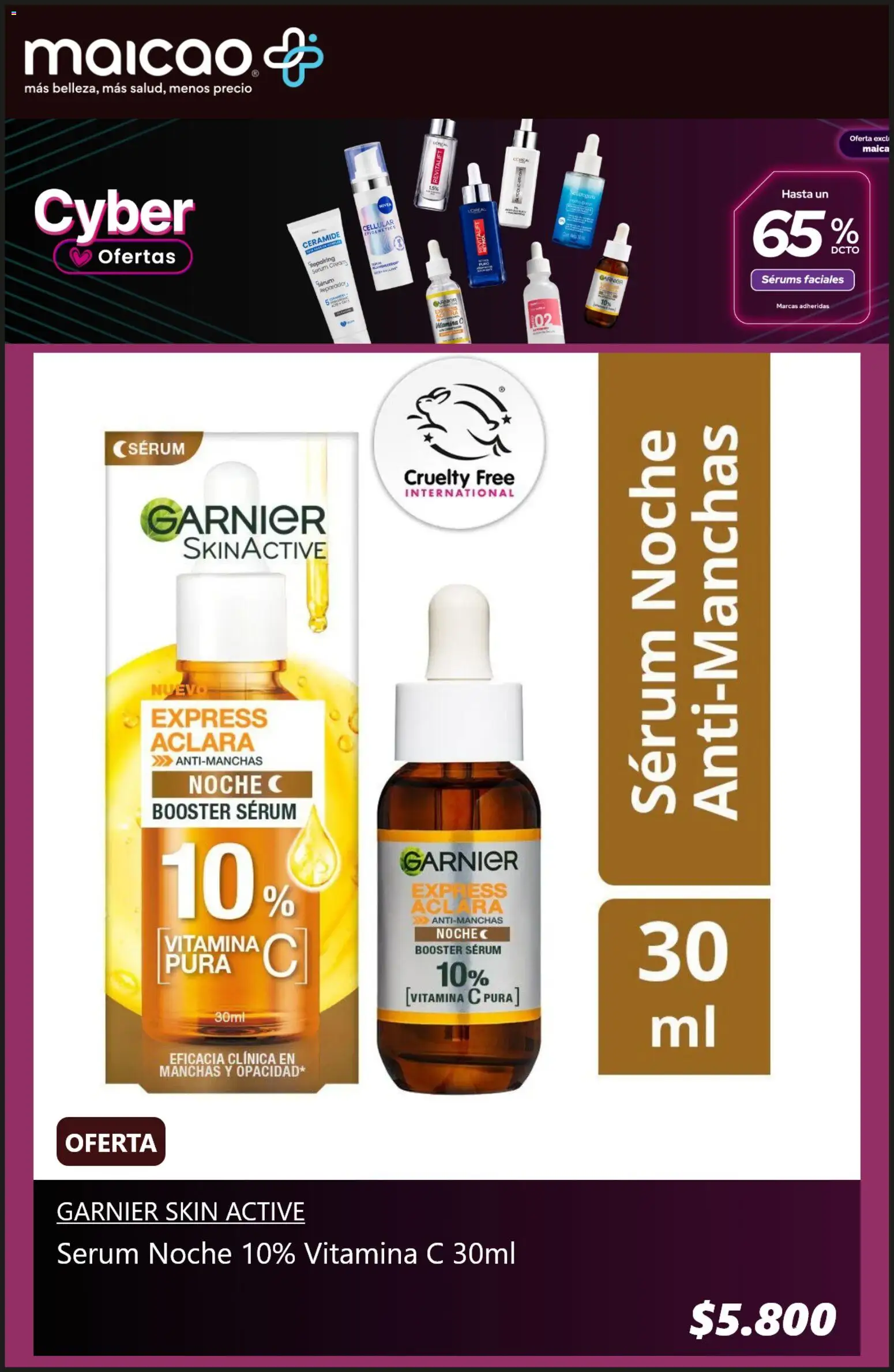 Maicao Cyber Day │ válido desde el 29.05.2026 | Página: 5 | Productos: Serum
