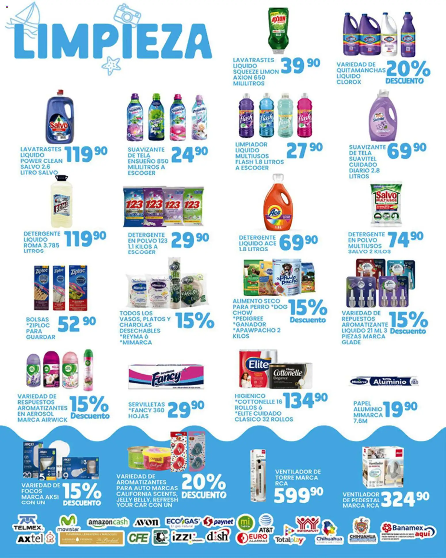 Nuevas ofertas de Alsuper válidas en toda la República Mexicana desde el 04/08/2026. ¡Encuentra las mejores ofertas en Alsuper folleto! | Página: 5 | Productos: Ventilador, Suavizante, Polvo, Servilletas