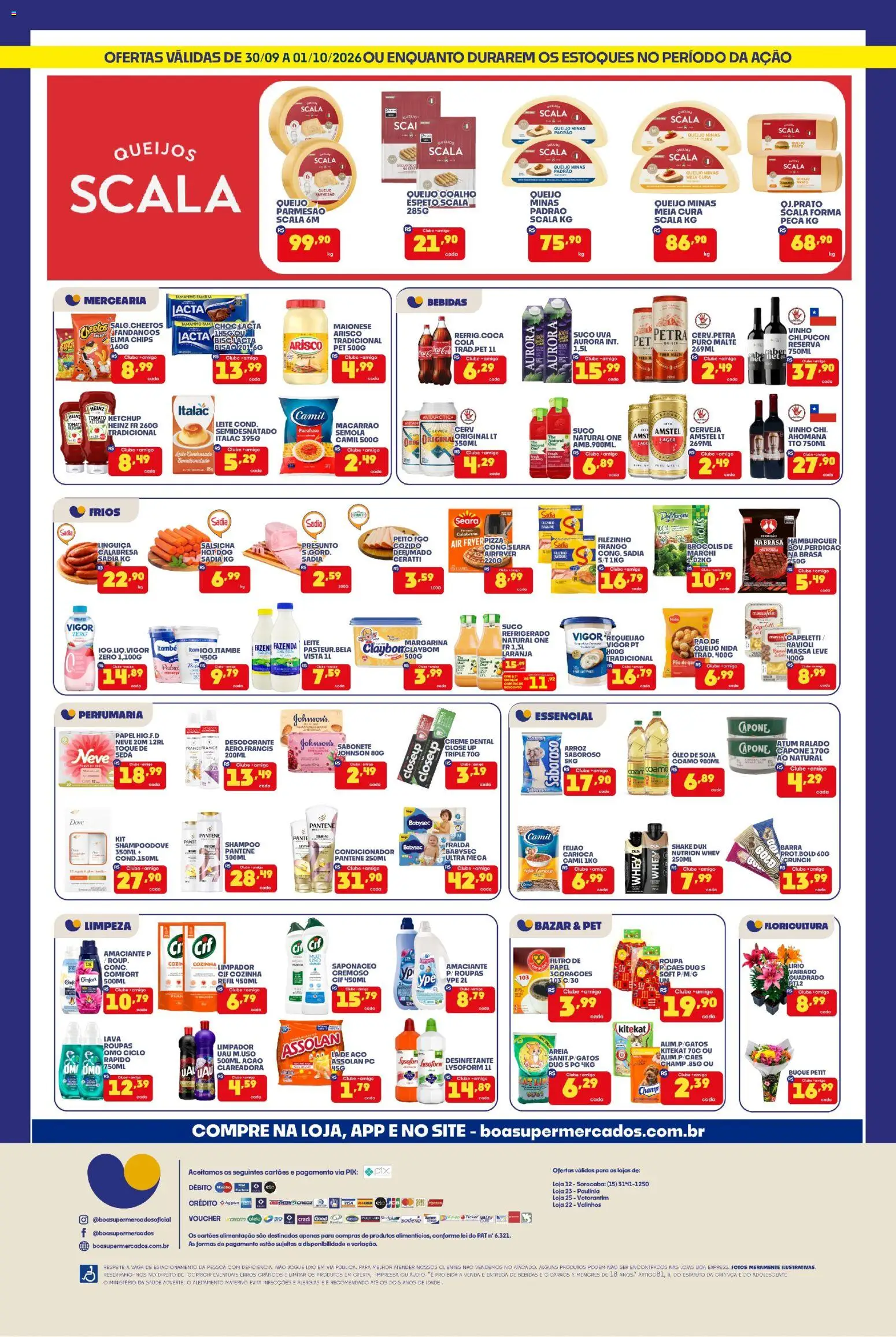 Boa Supermercados Folheto - válido de 30/09/2026 | Página: 2 | Produtos: Uva, Cerveja, Hambúrguer, Brócolis