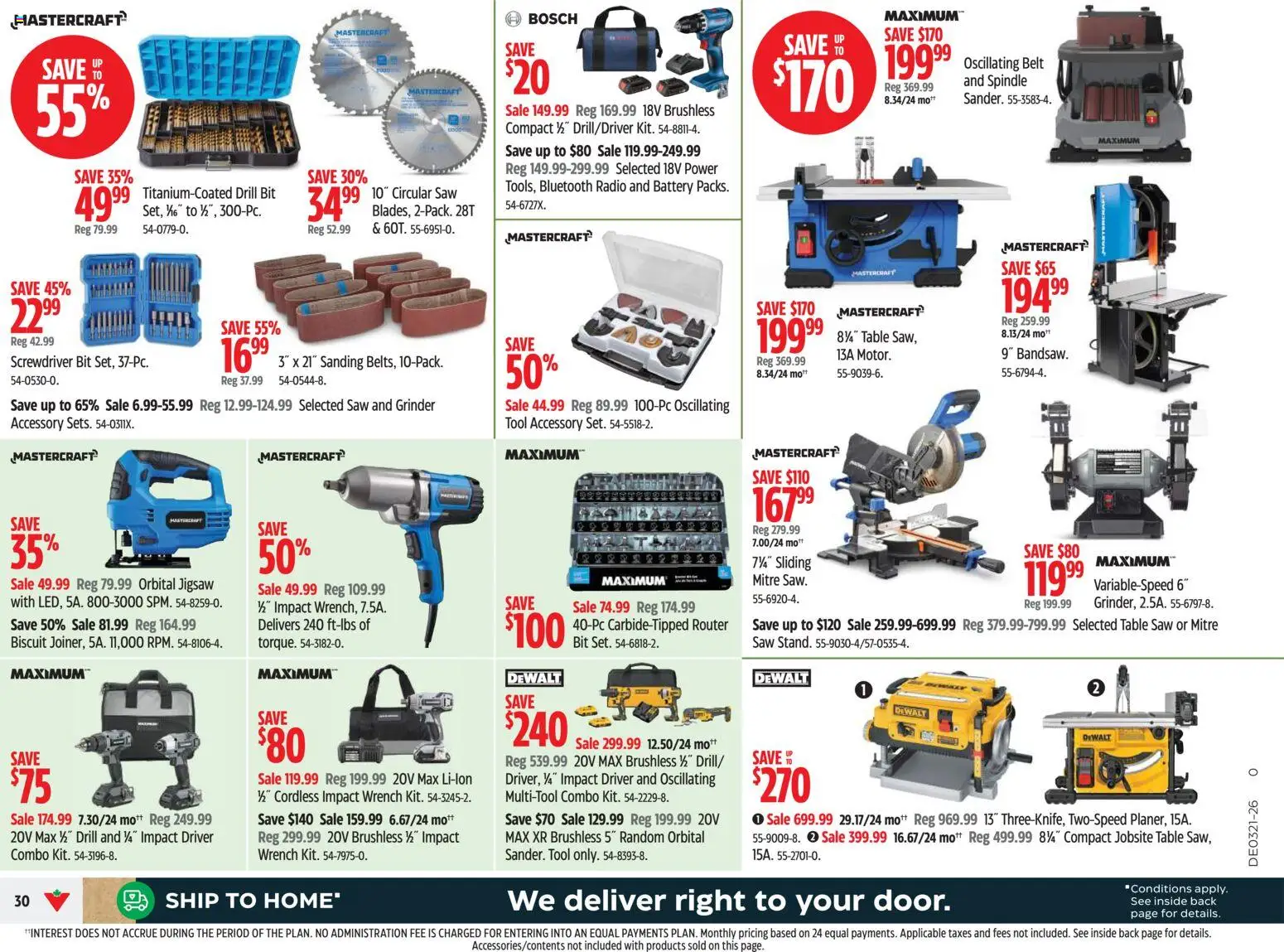 Canadian Tire flyer valid from 21.05.2026 | Page: 30 | Products: Belt, Grinder, Table, Battery