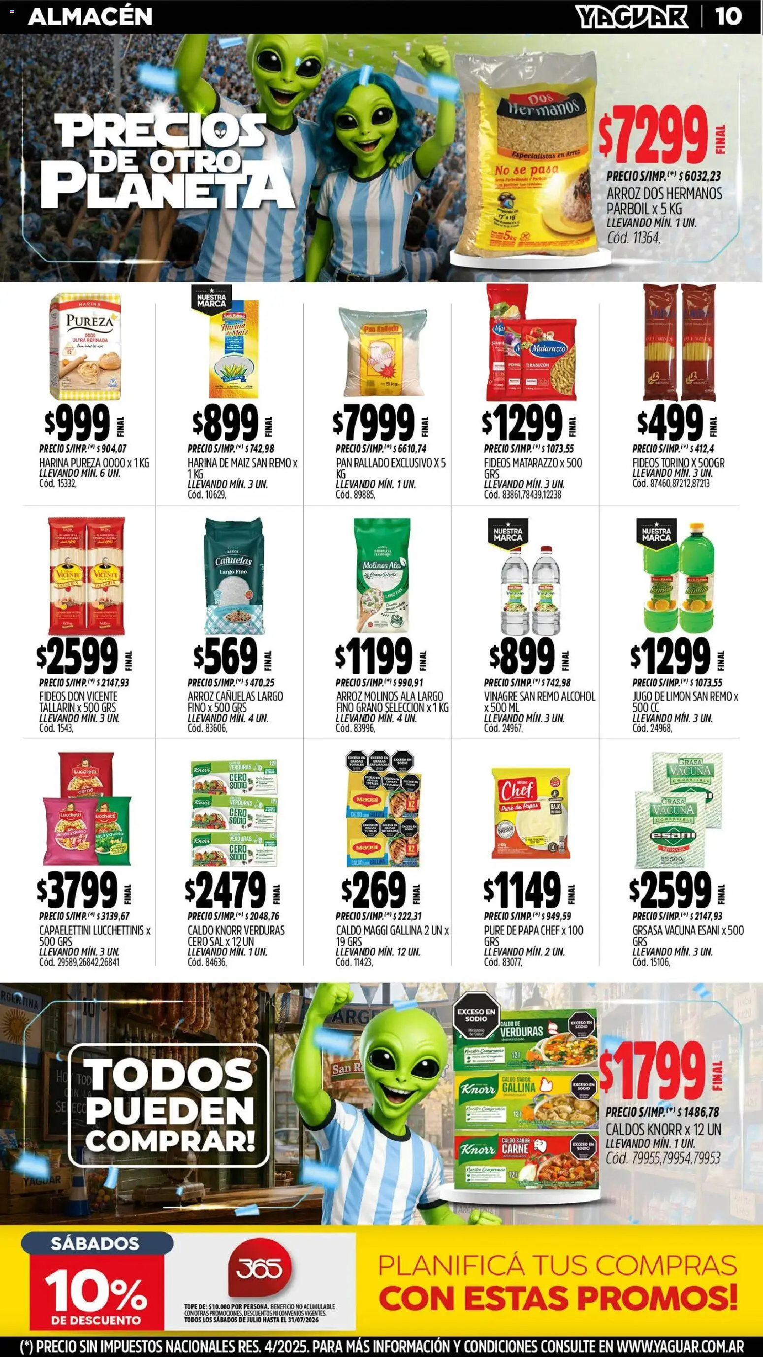 Yaguar catálogo │ válido desde el 29/06/2026 | Página: 12 | Productos: Vinagre, Maiz, Arroz, Fideos