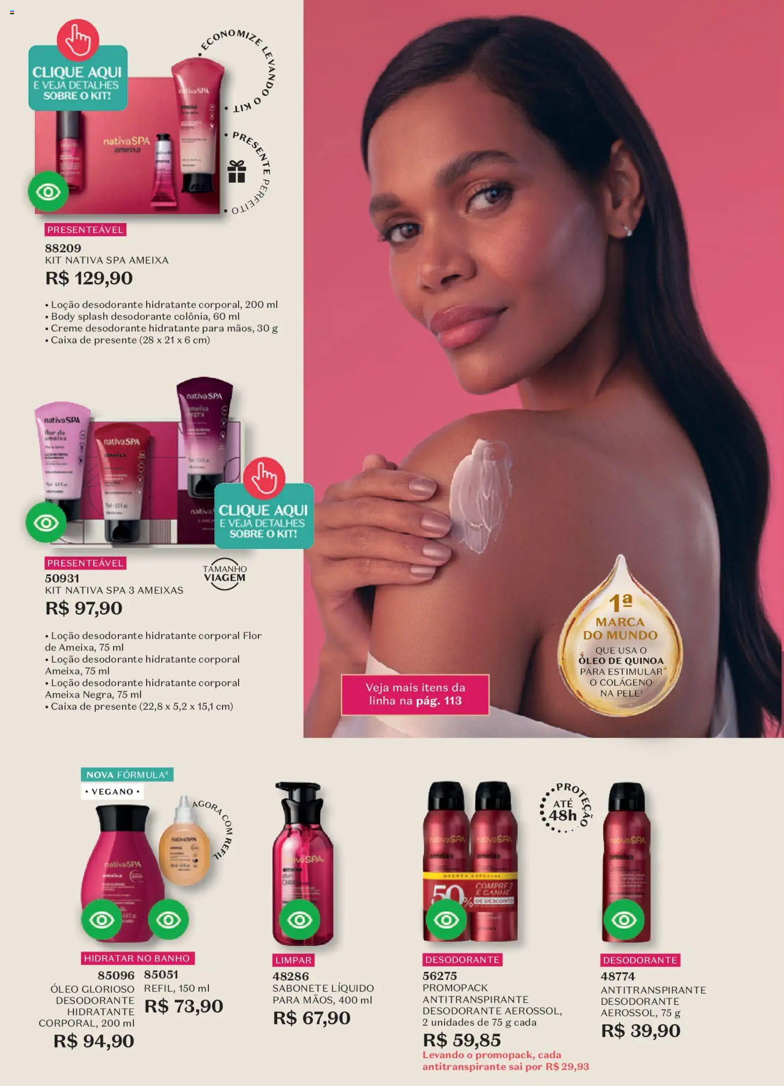 O Boticário Folheto - válido de 13.04.2026 | Página: 114 | Produtos: Colágeno, Hidratante corporal, Óleo, Sabonete líquido