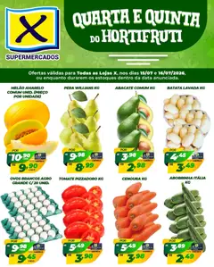 X Supermercados ofertas Quarta e Quinta do Hortifruti - Pré-Visualização do folheto da loja X Supermercados, válido de 15/07/2026