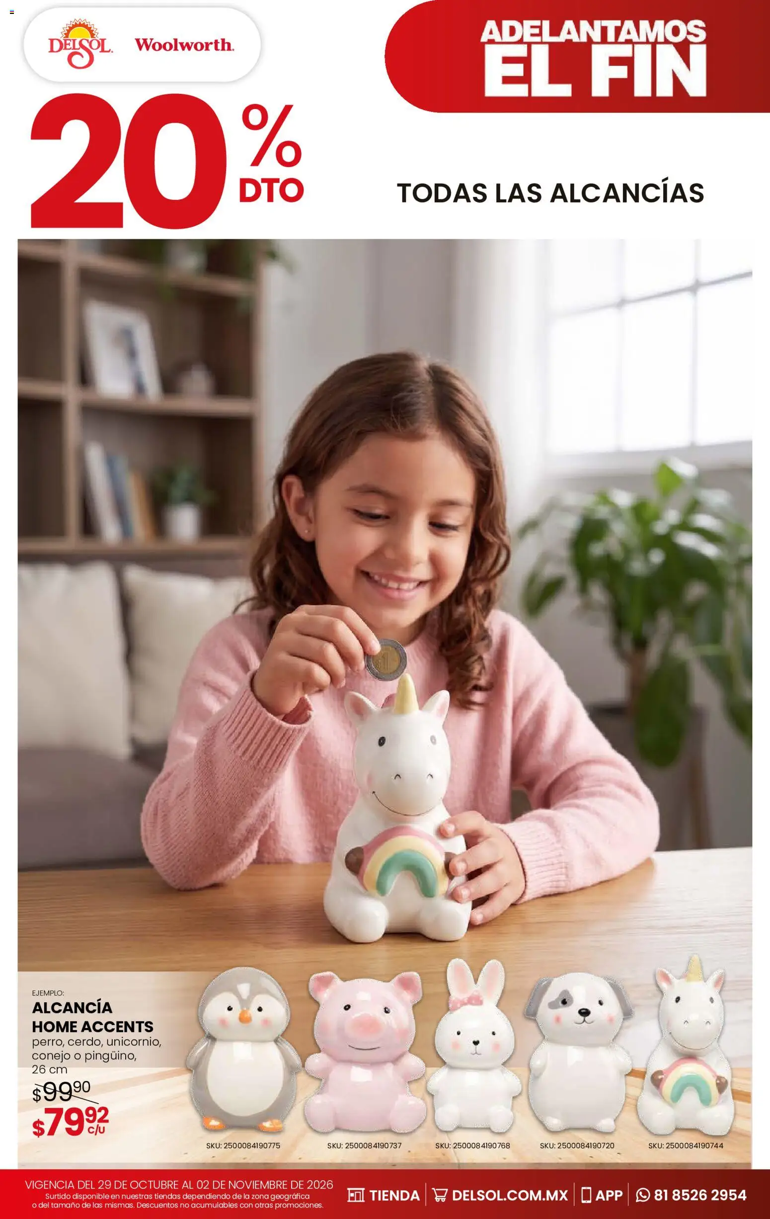 Nuevas ofertas de Del Sol y Woolworth válidas en toda la República Mexicana desde el 29/10/2026. ¡Encuentra las mejores ofertas en Del Sol y Woolworth Buen Fin! | Página: 8