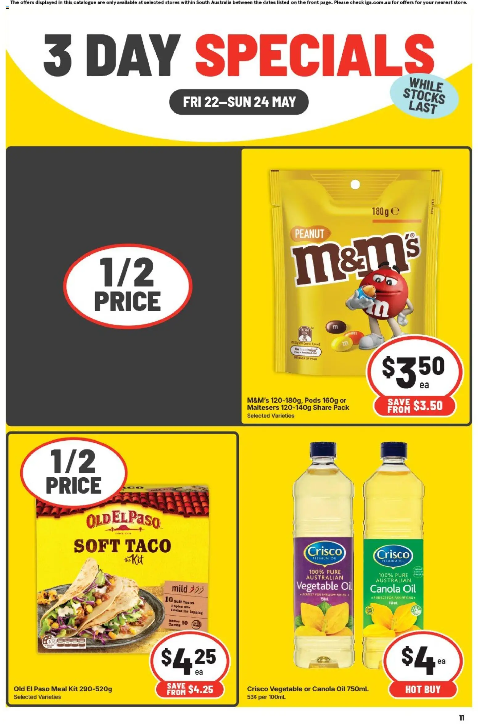 IGA catalogue - valid from 22.05.2026 | Page: 3 | Products: Oil, Salsa