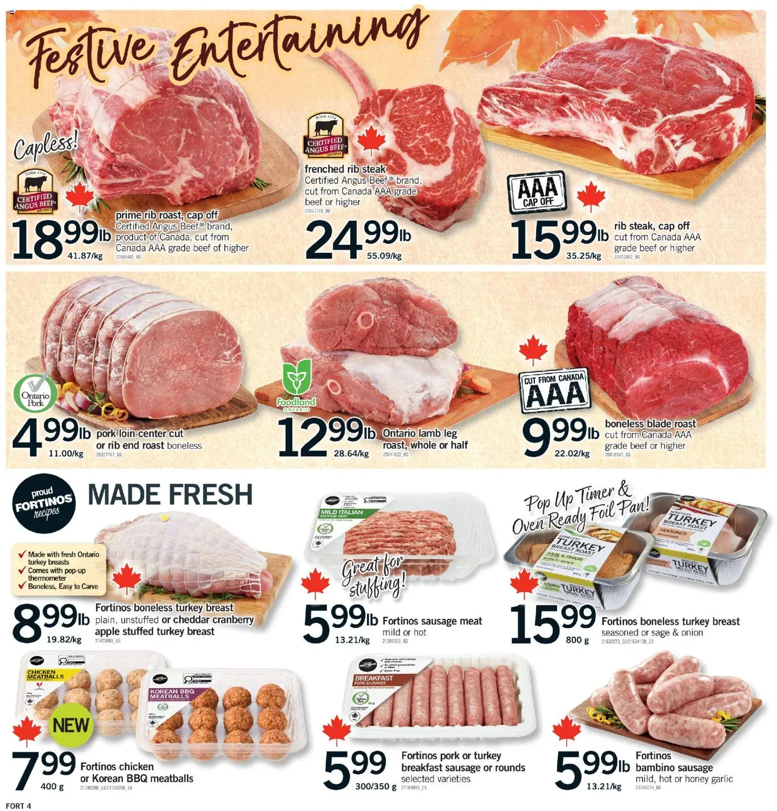 Fortinos flyer valid from Oct 1, 2026 | Page: 5 | Products: Beef, Thermometer, Honey, Chicken