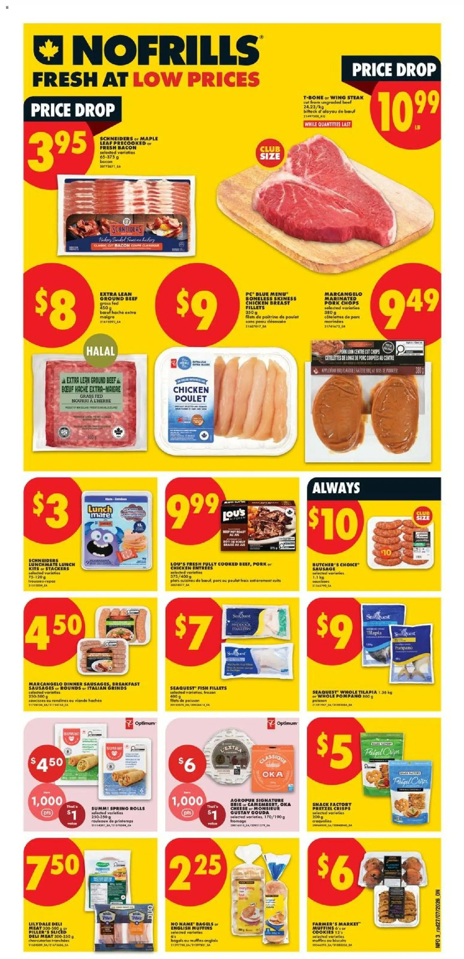No Frills flyer valid from Jul 30, 2026 | Page: 4 | Products: Beef, Cookies, PC, Chicken