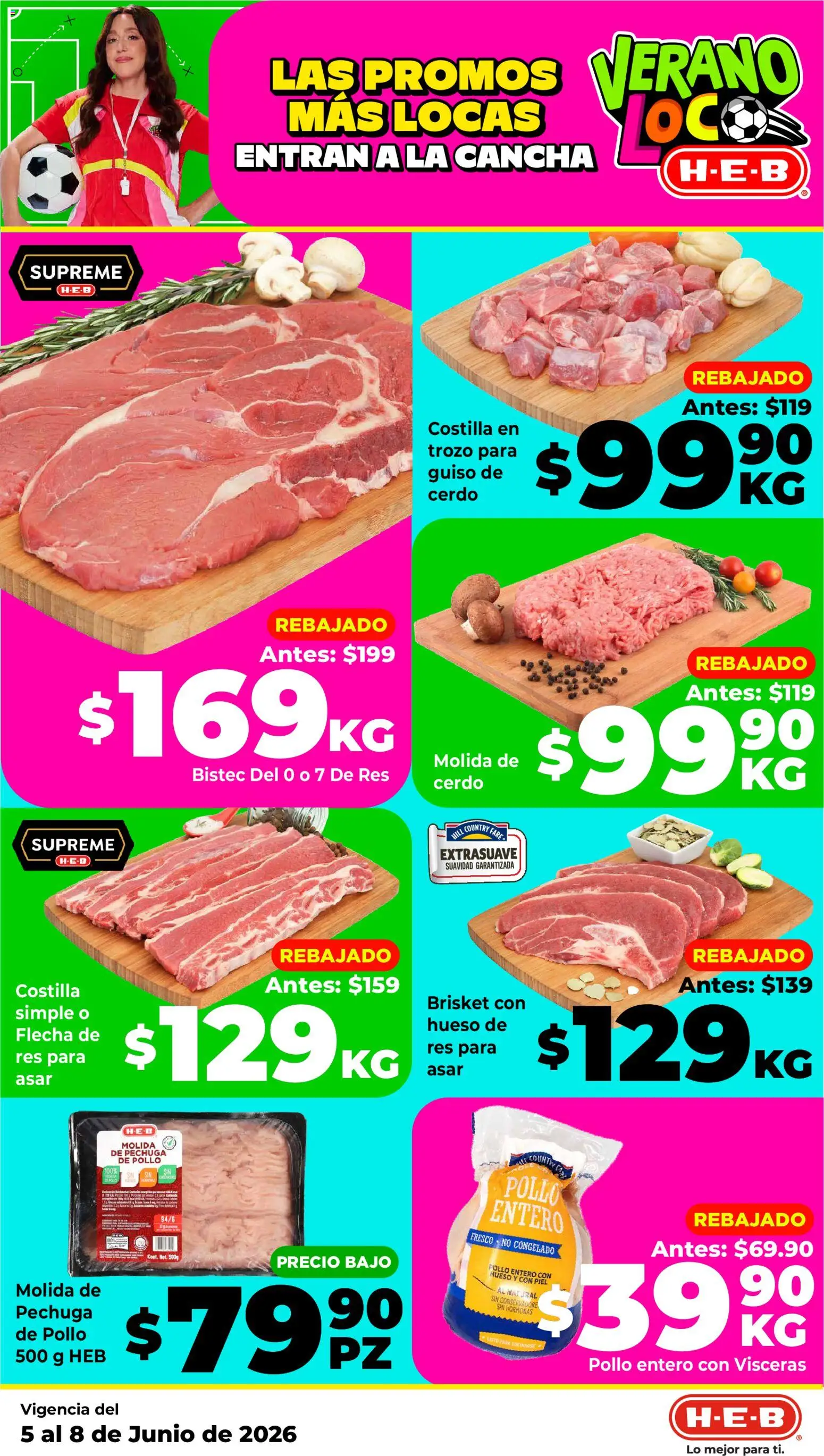 Nuevas ofertas de H-E-B válidas en toda la República Mexicana desde el 05.06.2026. ¡Encuentra las mejores ofertas en H-E-B folleto! | Página: 16 | Productos: Pollo, Cerdo, Res