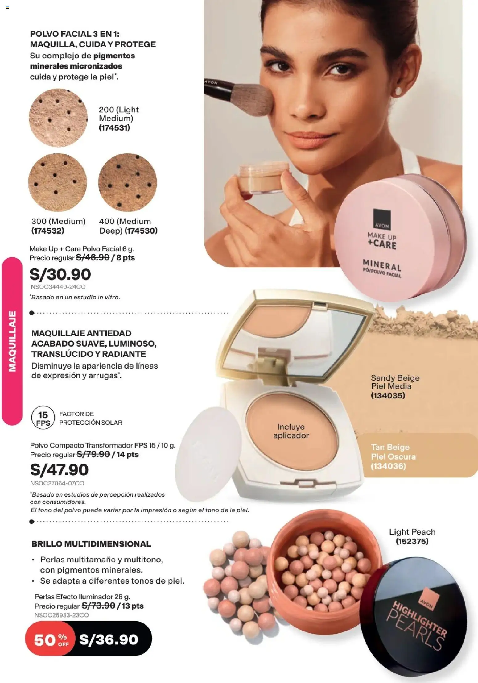 Catálogo Avon válido desde 22/07/2026 | Página: 41 | Productos: Maquillaje, Polvo