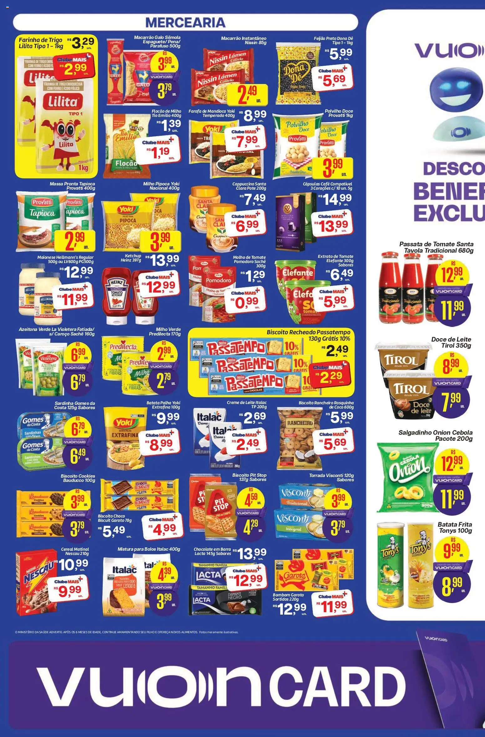 Comper Folheto - válido de 03/08/2026 | Página: 2 | Produtos: Mandioca, Macarrão instantâneo, Rosquinha, Biscoito recheado