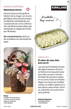 Vista previa de Costco Revista Mayo 2026, nuevo folleto de la tienda, válido en México a partir del 01.05.2026 | Página: 14 | Productos: Queso, Mesa, Canasta