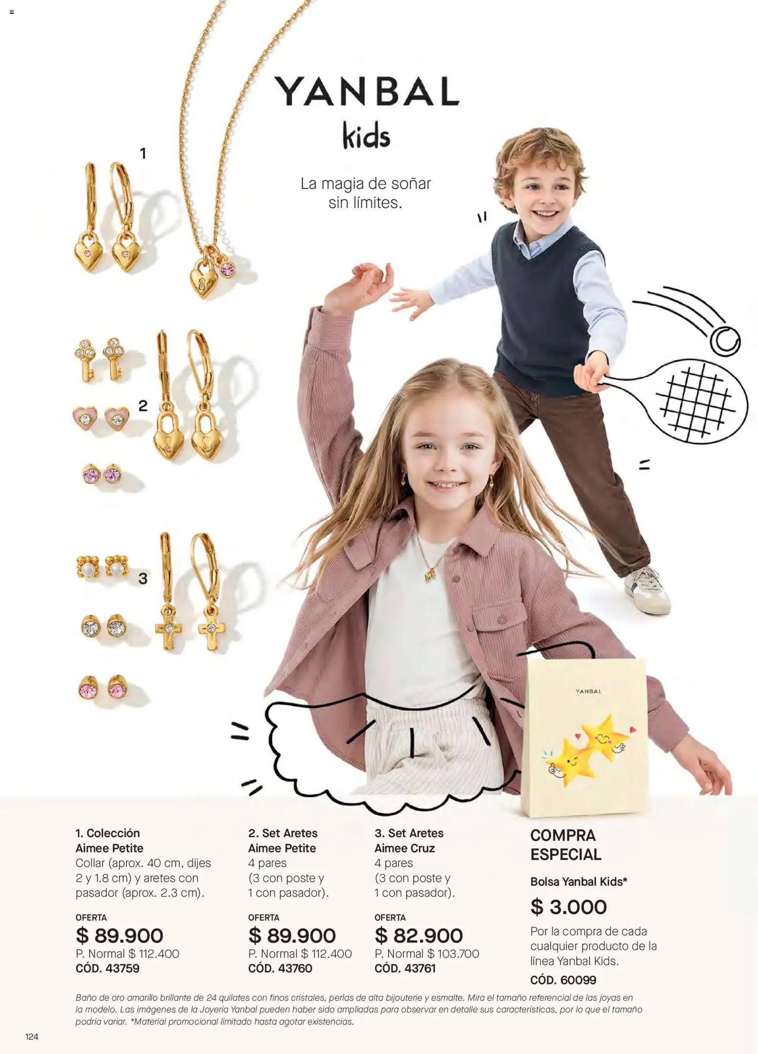 Yanbal revista - valida desde el 15/08/2026 | Página: 124 | Productos: Aretes, Bolsa, Baño, Collar