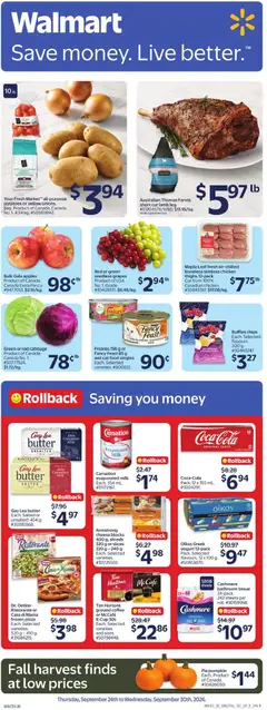 Preview of Walmart weekly flyer from shop Walmart valid from Sep 24, 2026