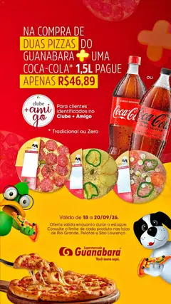 Supermercado Guanabara ofertas Pizza - Pré-Visualização do folheto da loja Supermercado Guanabara, válido de 18/09/2026