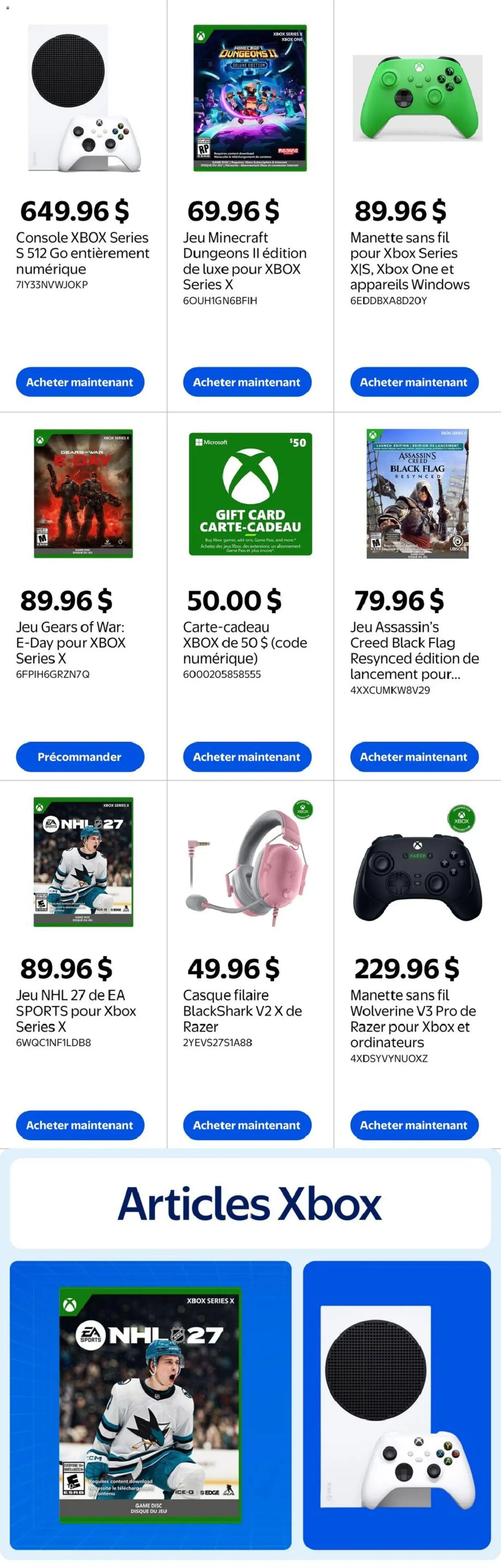 Walmart flyer valid from Oct 1, 2026 | Page: 3 | Products: Xbox, Game, Box