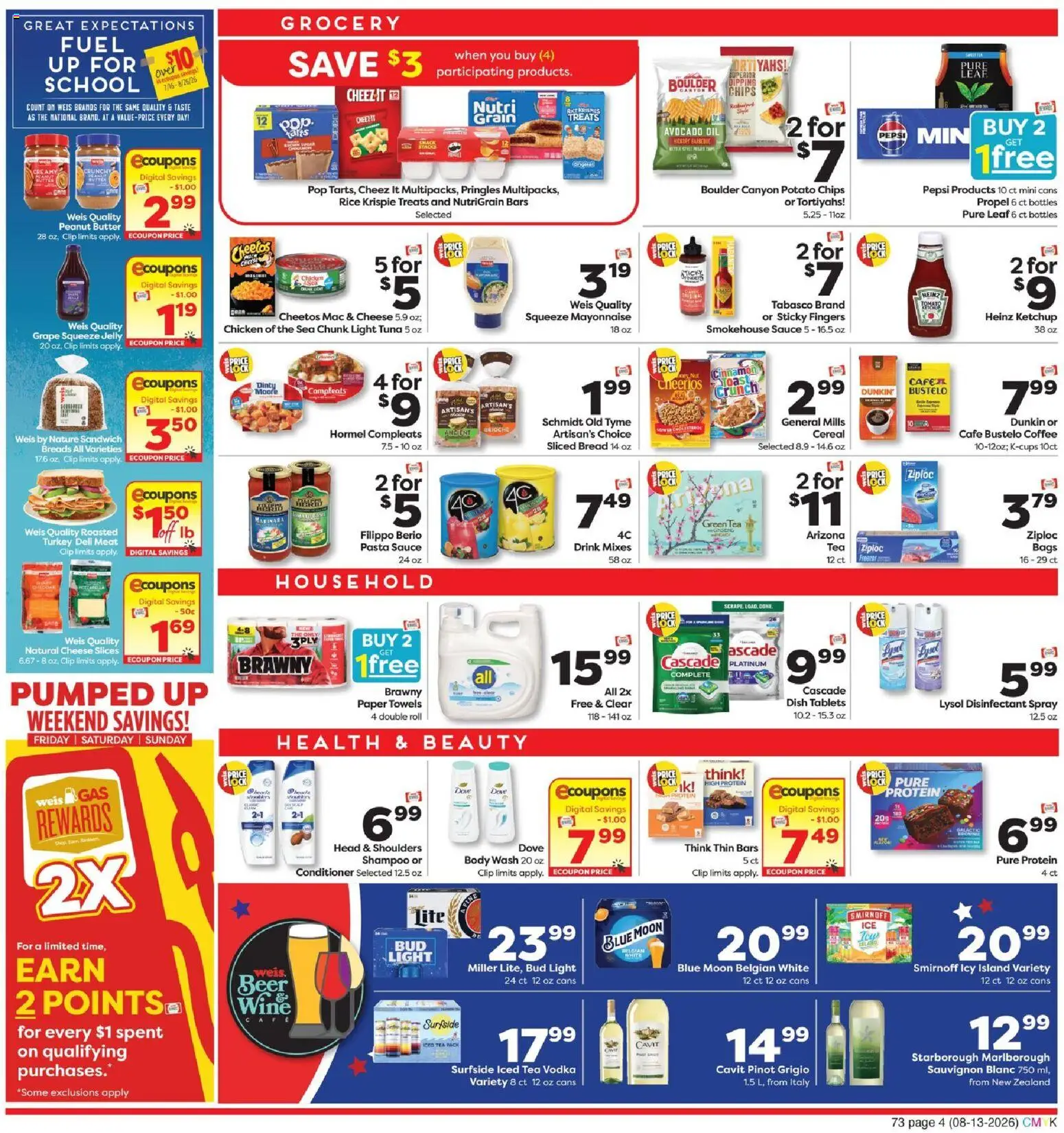 Weis Weekly Circular - VA - valid from 08/13/2026 | Page: 7 | Products: Wine, Chips, Peanut butter, Pepsi