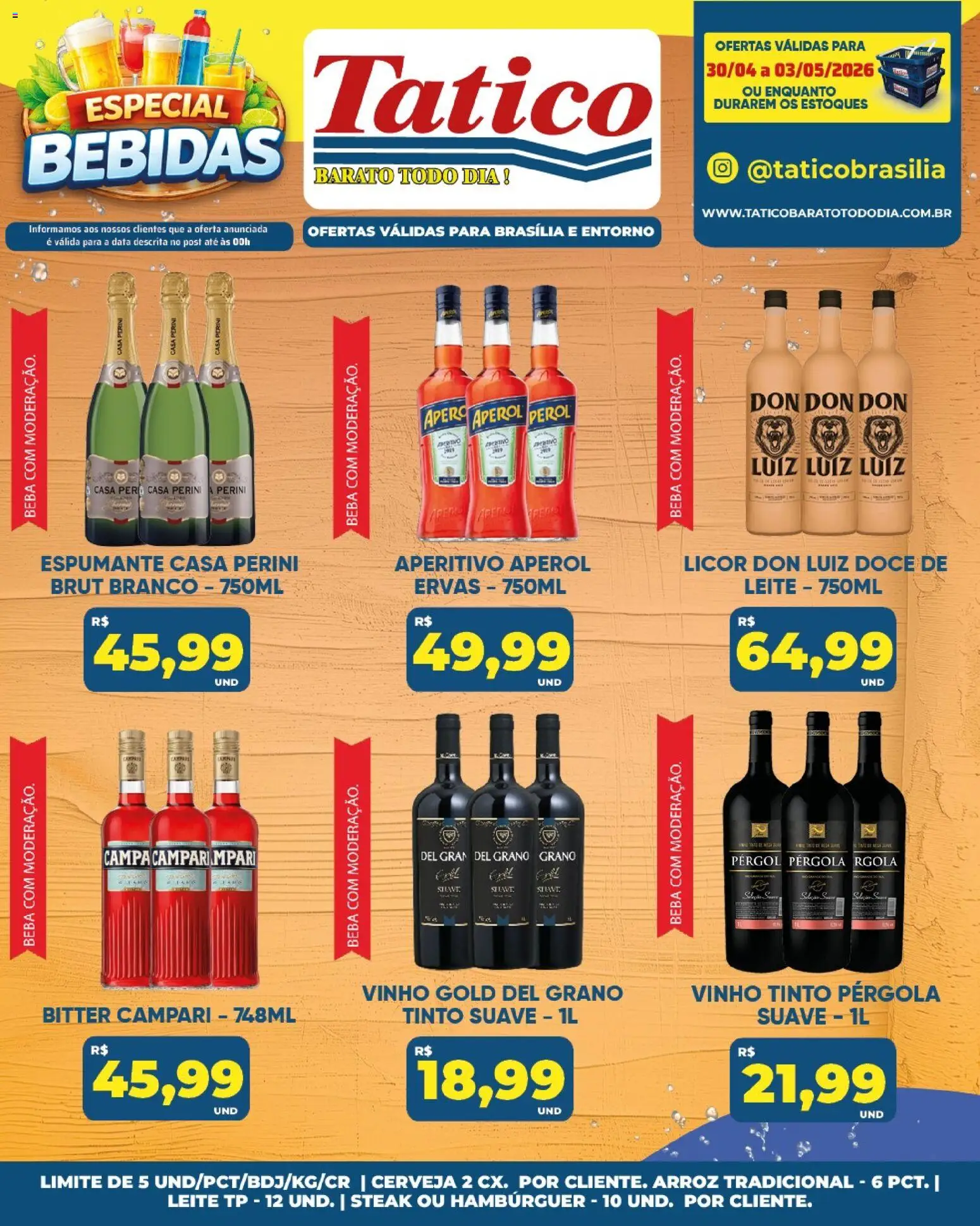 Tatico Folheto - válido de 01.05.2026 | Página: 49 | Produtos: Espumante, Licor, Arroz, Hambúrguer