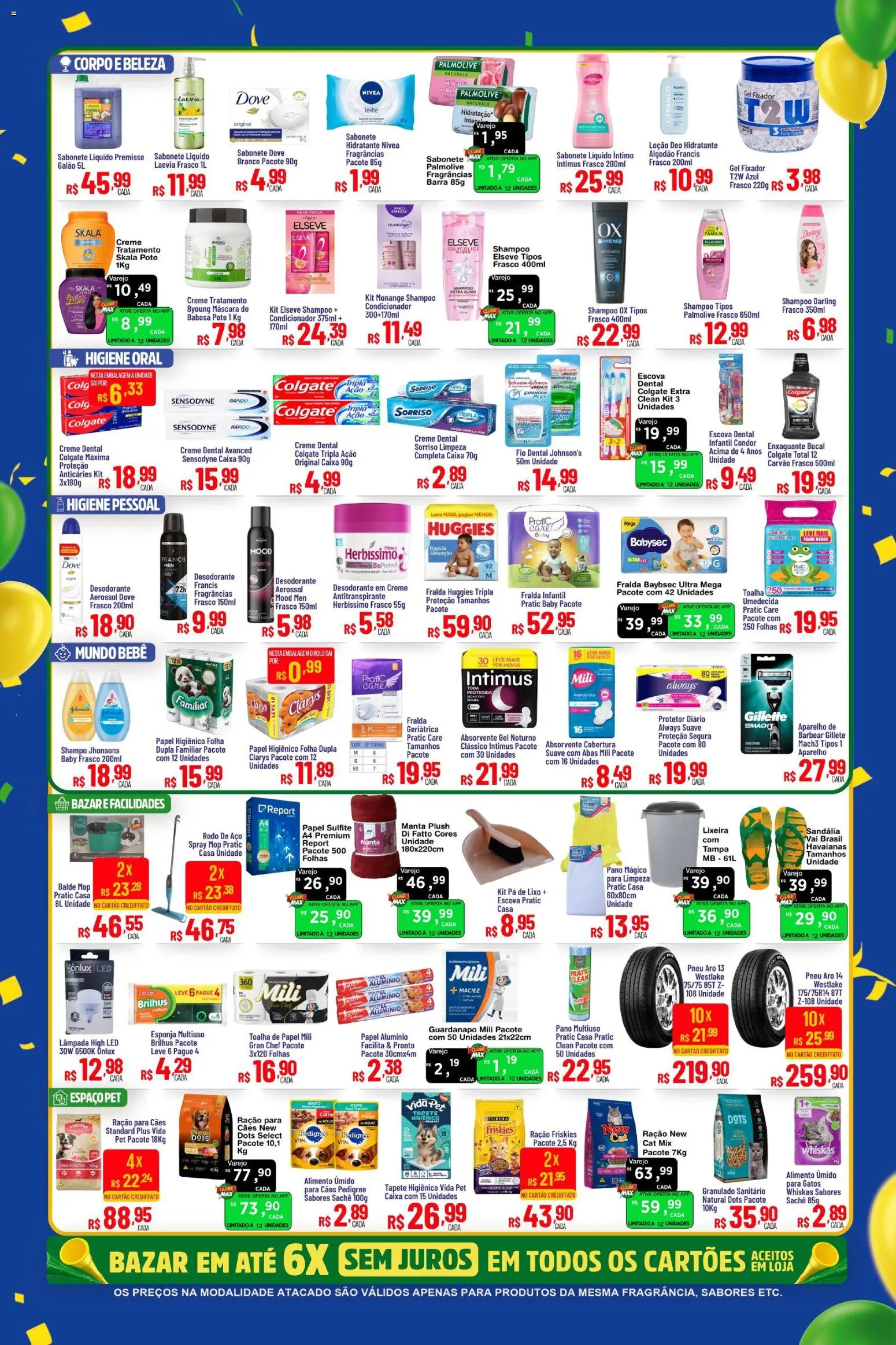 Max Atacadista Folheto - válido de 11.06.2026 | Página: 7 | Produtos: Pneu, Tapete higiênico, Creme dental, Absorvente