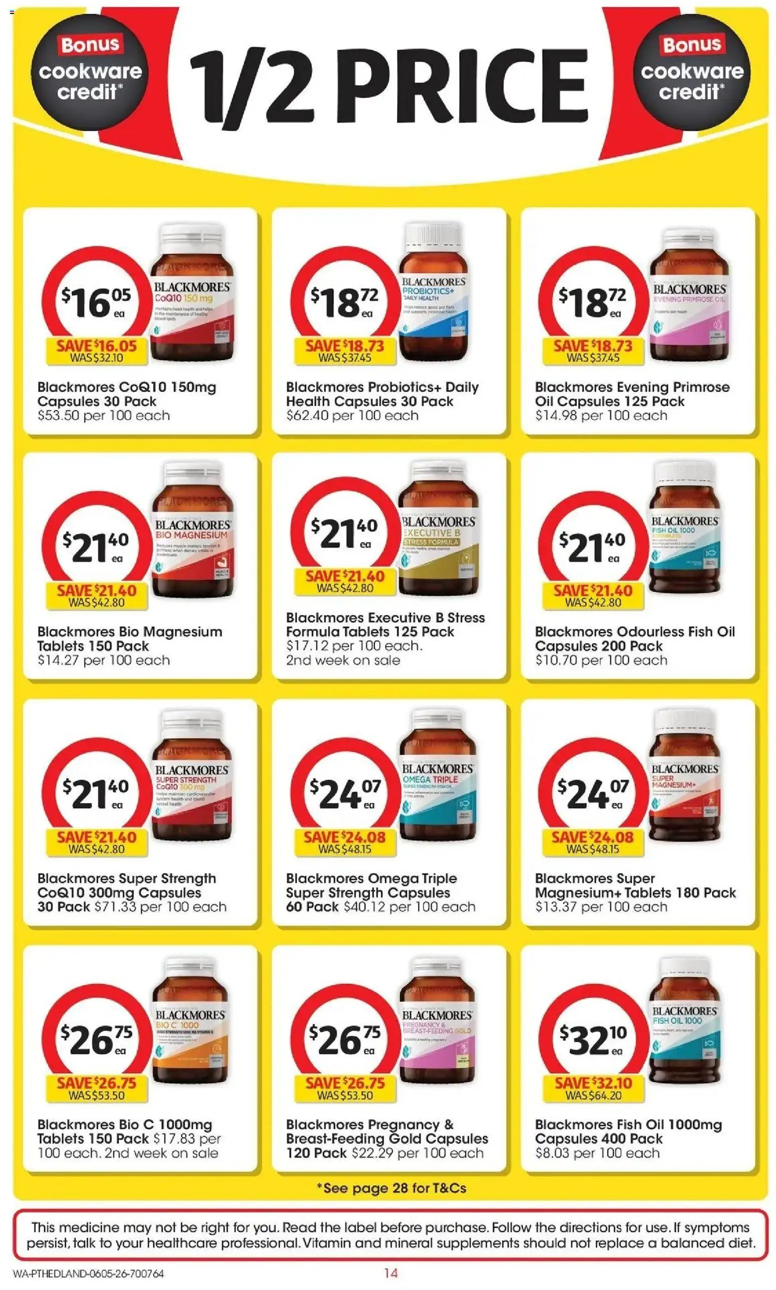 Coles catalogue - valid from 05.05.2026 | Page: 14 | Products: Fish, Fish oil, Tablets, Vitamin