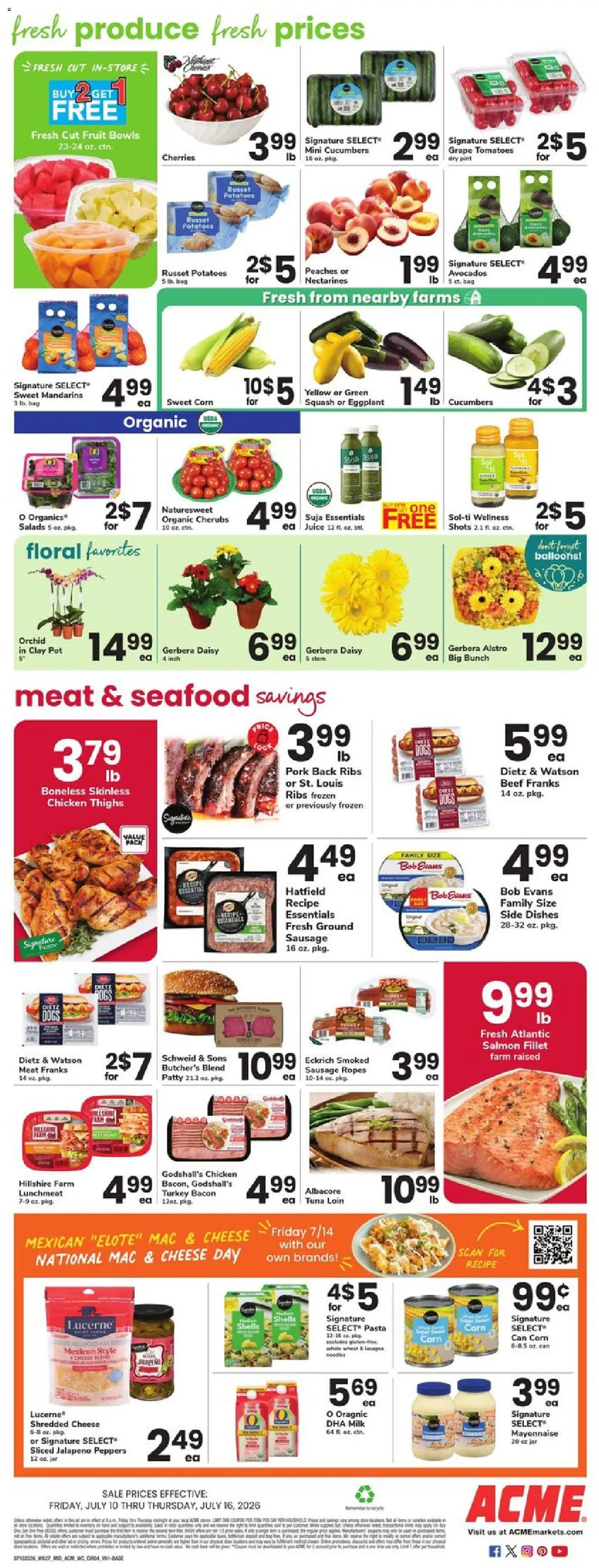 Acme Weekly Ad - valid from 07/10/2026 | Page: 4 | Products: Peppers, Seafood, Sausage, Bag