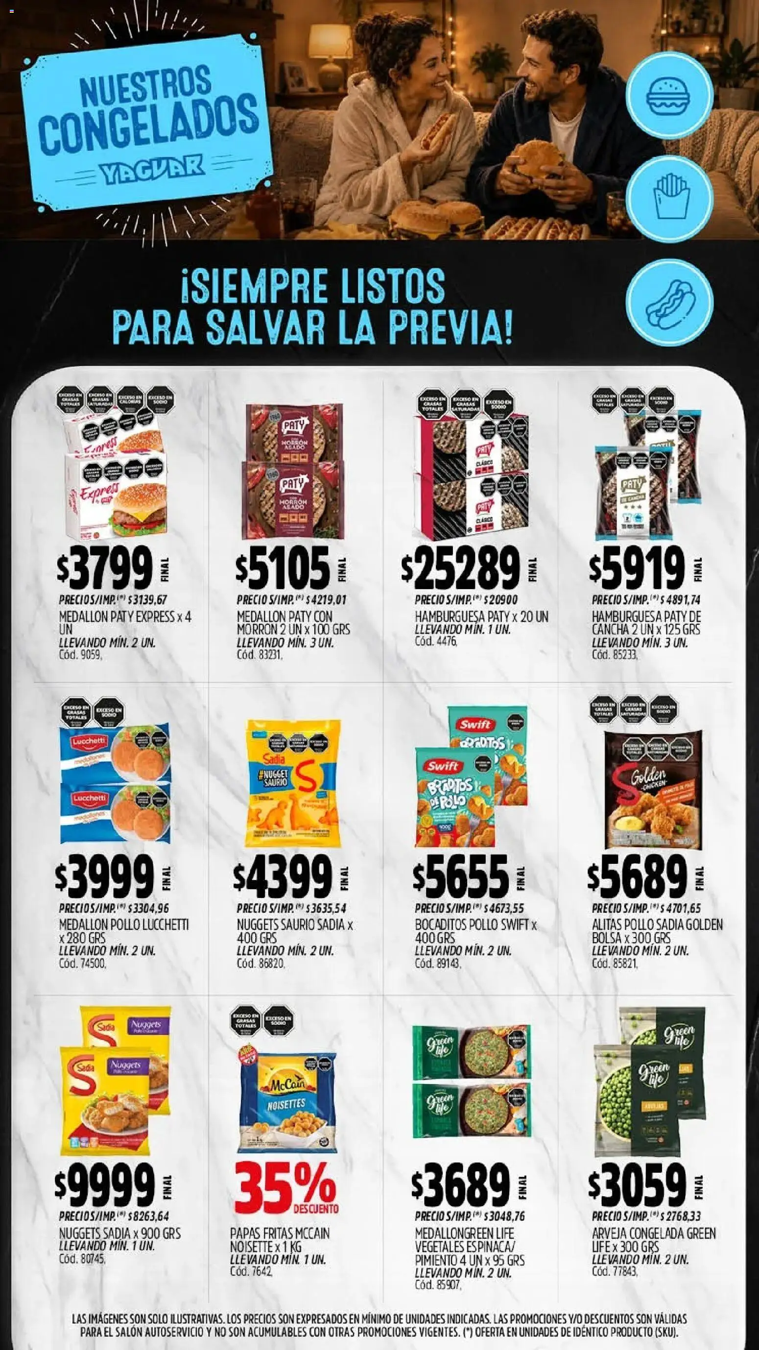 Yaguar - Oferta Semanal Trelew │ válido desde el 20/07/2026 | Página: 10 | Productos: Arveja, Bolsa, Pollo, Papas fritas