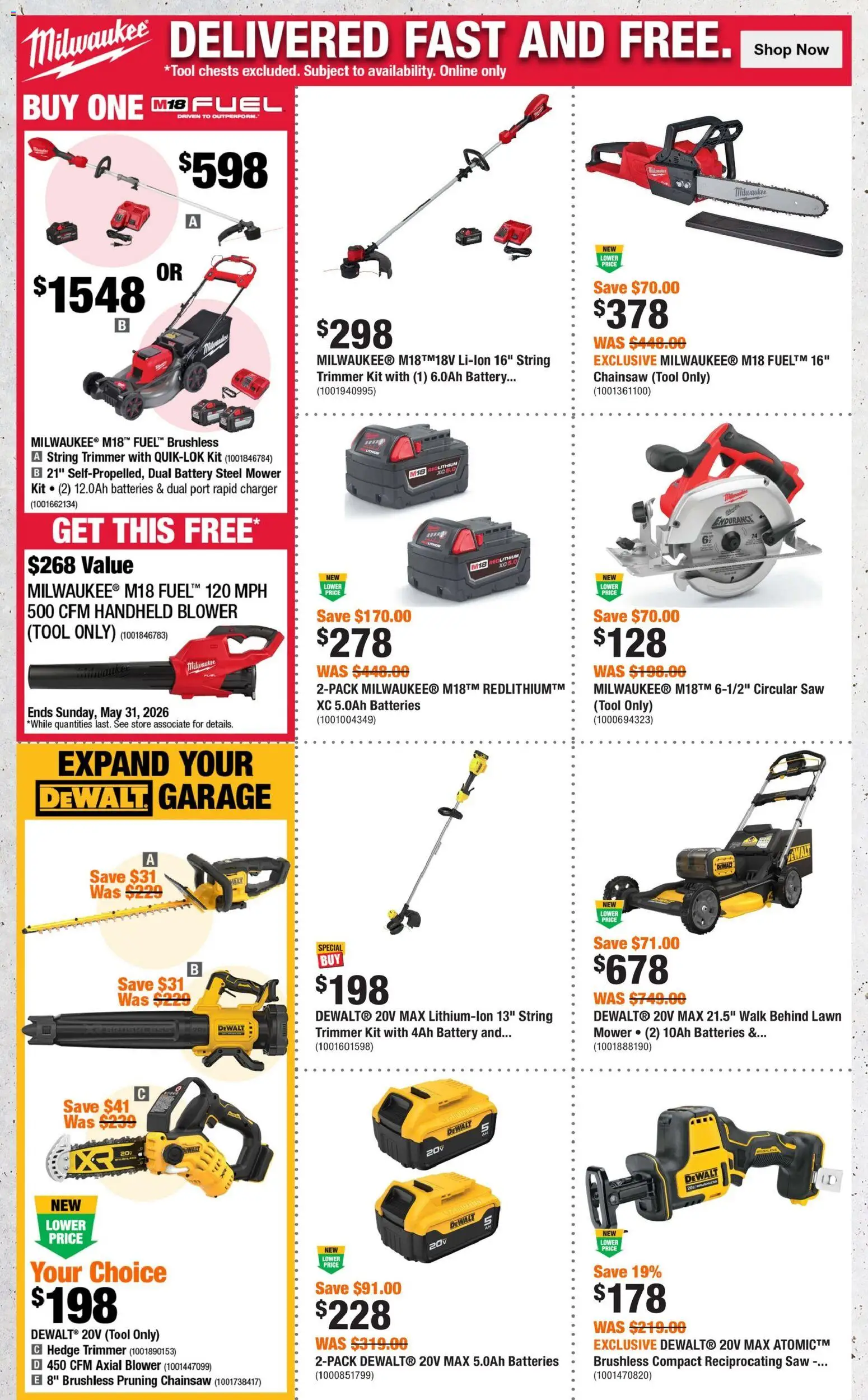 Home Depot flyer valid from 14.05.2026 | Page: 6 | Products: Mower, Battery