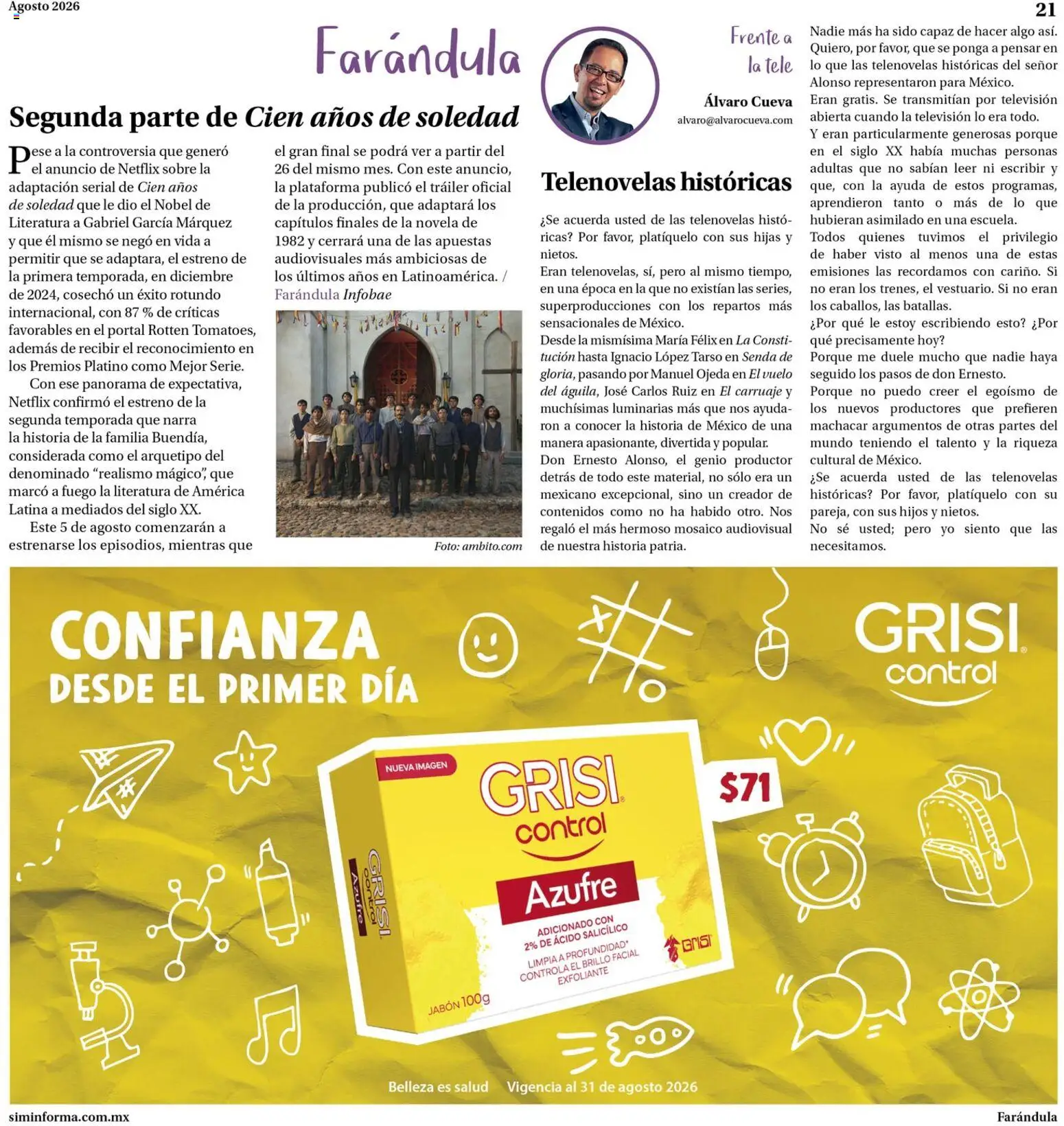 Nuevas ofertas de Farmacias Similares válidas en toda la República Mexicana desde el 01/08/2026. ¡Encuentra las mejores ofertas en Farmacias Similares catálogo! | Página: 21