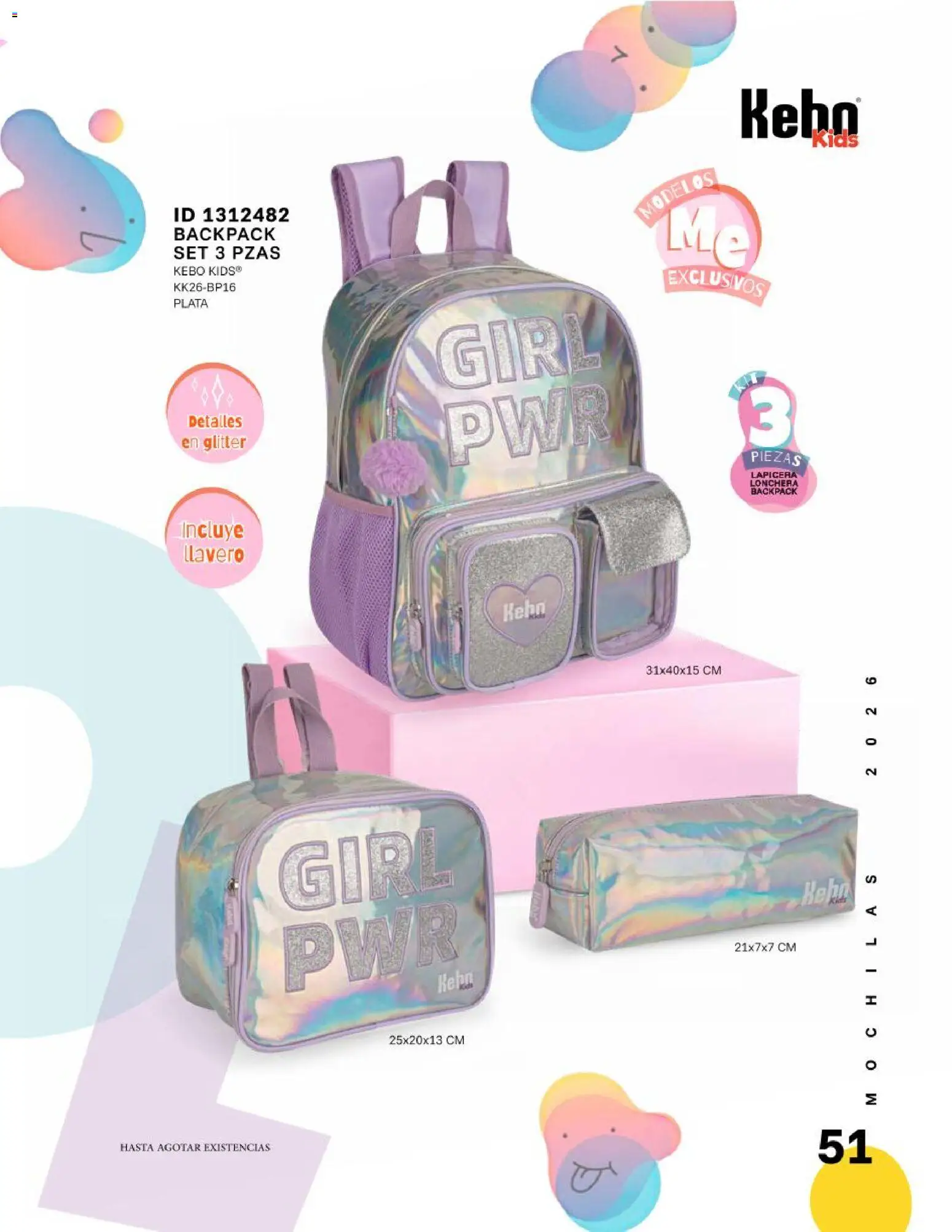 Nuevas ofertas de Price Shoes válidas en toda la República Mexicana desde el 12.06.2026. ¡Encuentra las mejores ofertas en Price Shoes catálogo Mochilas! | Página: 51 | Productos: Llavero, Glitter