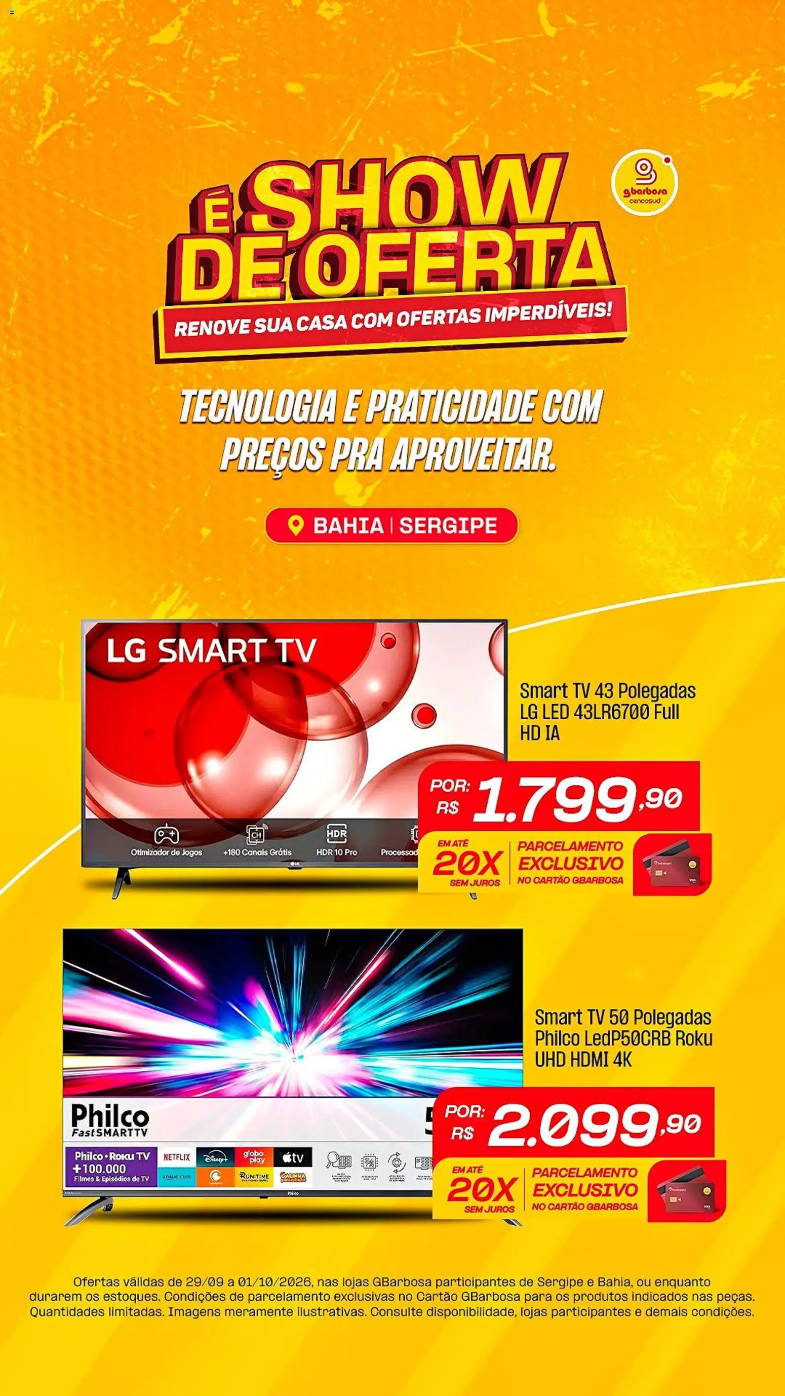 Gbarbosa Folheto - válido de 29/09/2026 | Página: 4 | Produtos: smart TV, Tv, Jogos