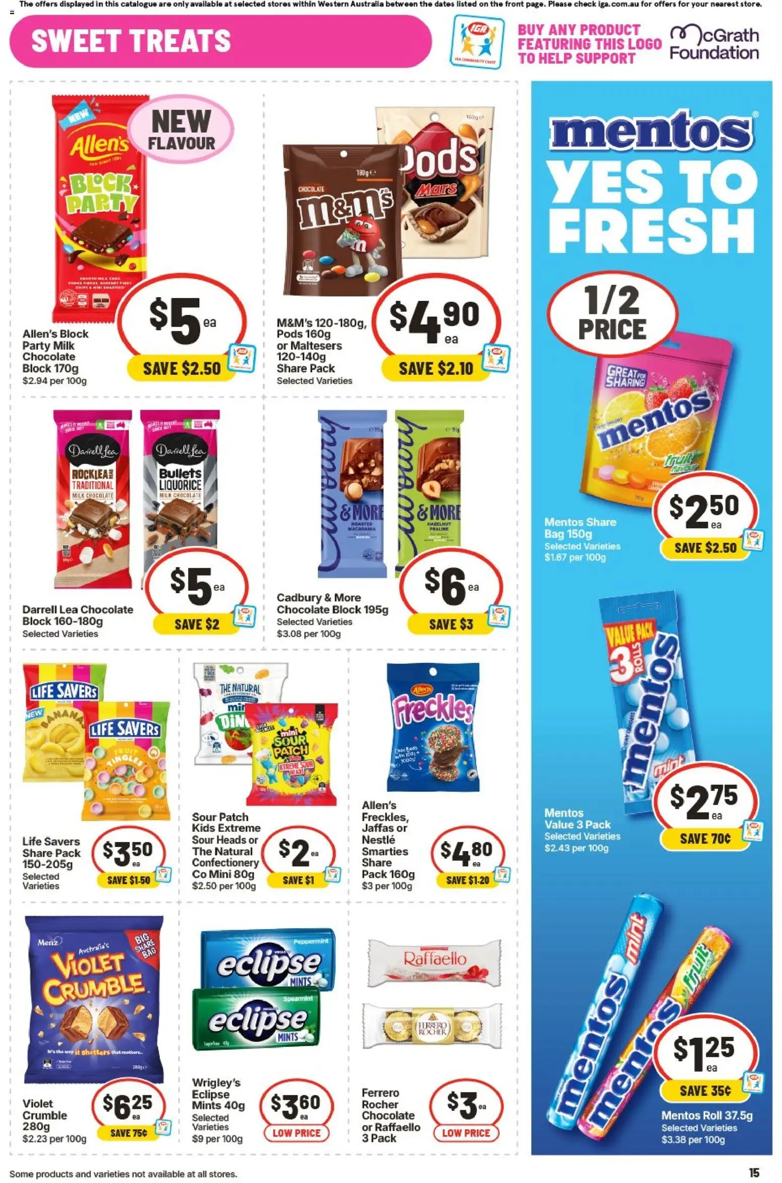 IGA catalogue - valid from 09/09/2026 | Page: 16 | Products: Confectionery, Fruit, Foundation, Bag