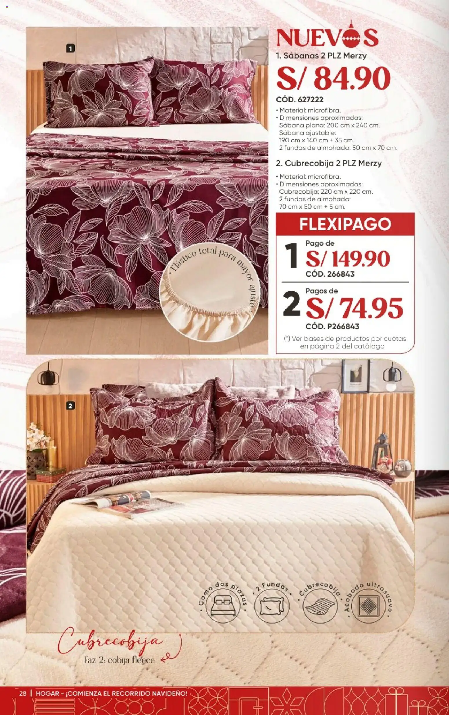 Catálogo Azzorti válido desde 21/09/2026 | Página: 30 | Productos: Cama, Almohada, Cobija