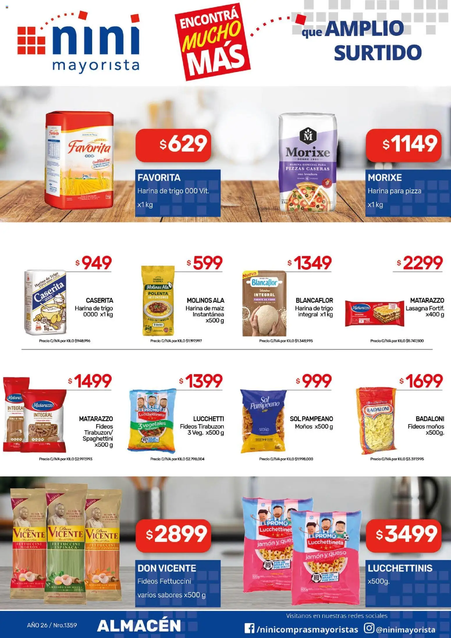 NINI Mayorista ofertas │ válido desde el 11.05.2026 | Página: 24 | Productos: Harina, Queso, Jamón, Espinaca