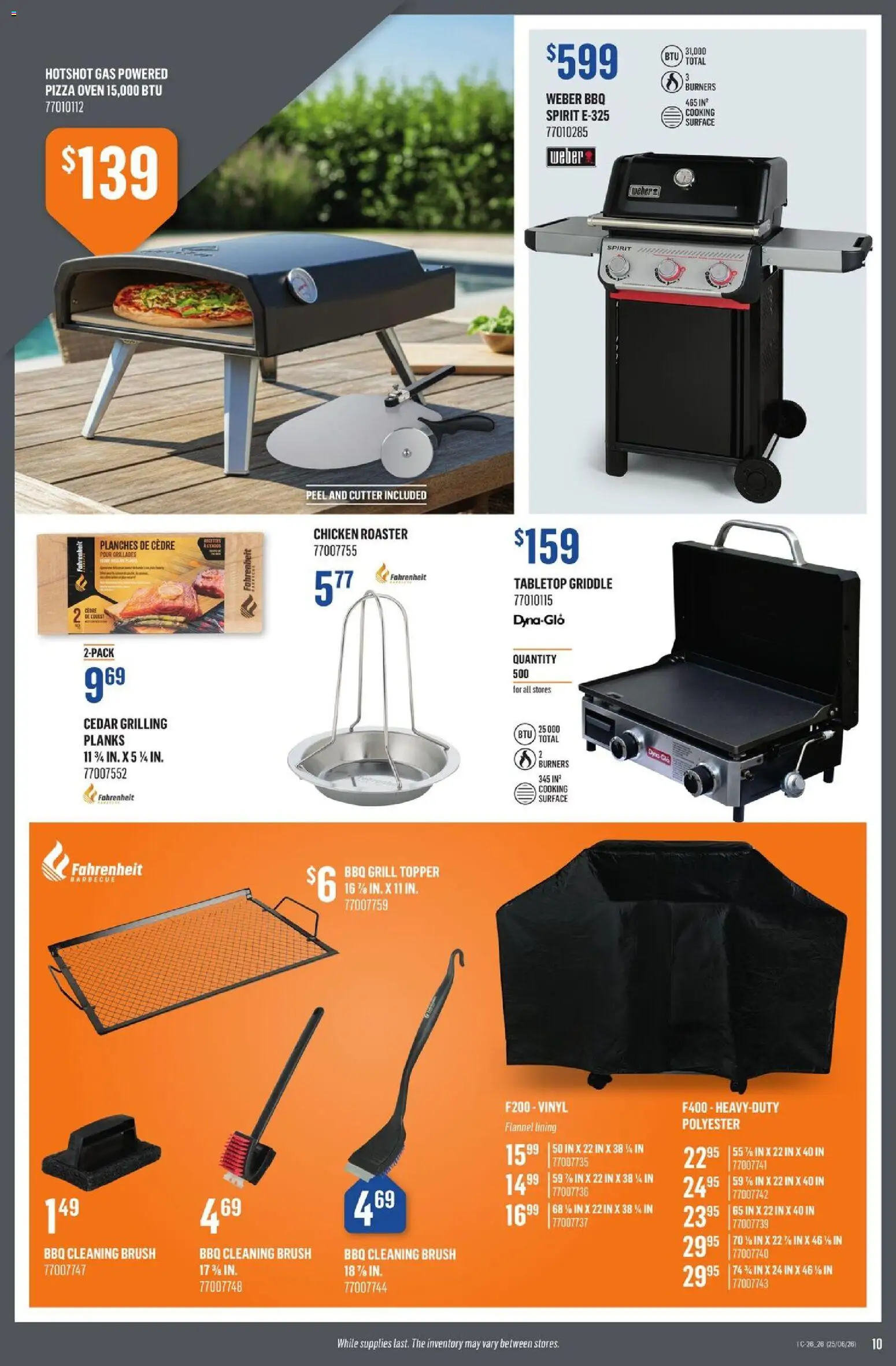 Canac flyer valid from Jun 25, 2026 | Page: 10 | Products: Cutter, Oven, Brush, Pizza