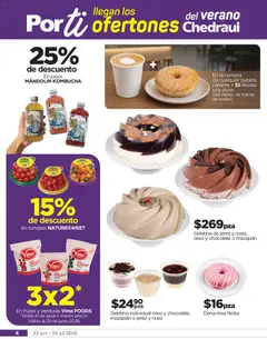 Vista previa de Chedraui folleto Ofertones del verano, nuevo folleto de la tienda, válido en México a partir del 22/06/2026 | Página: 4 | Productos: Fresa, Gelatina, Nuez, Tomates