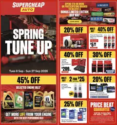 Supercheap Auto catalogue preview  - valid from 8 Sept 2026