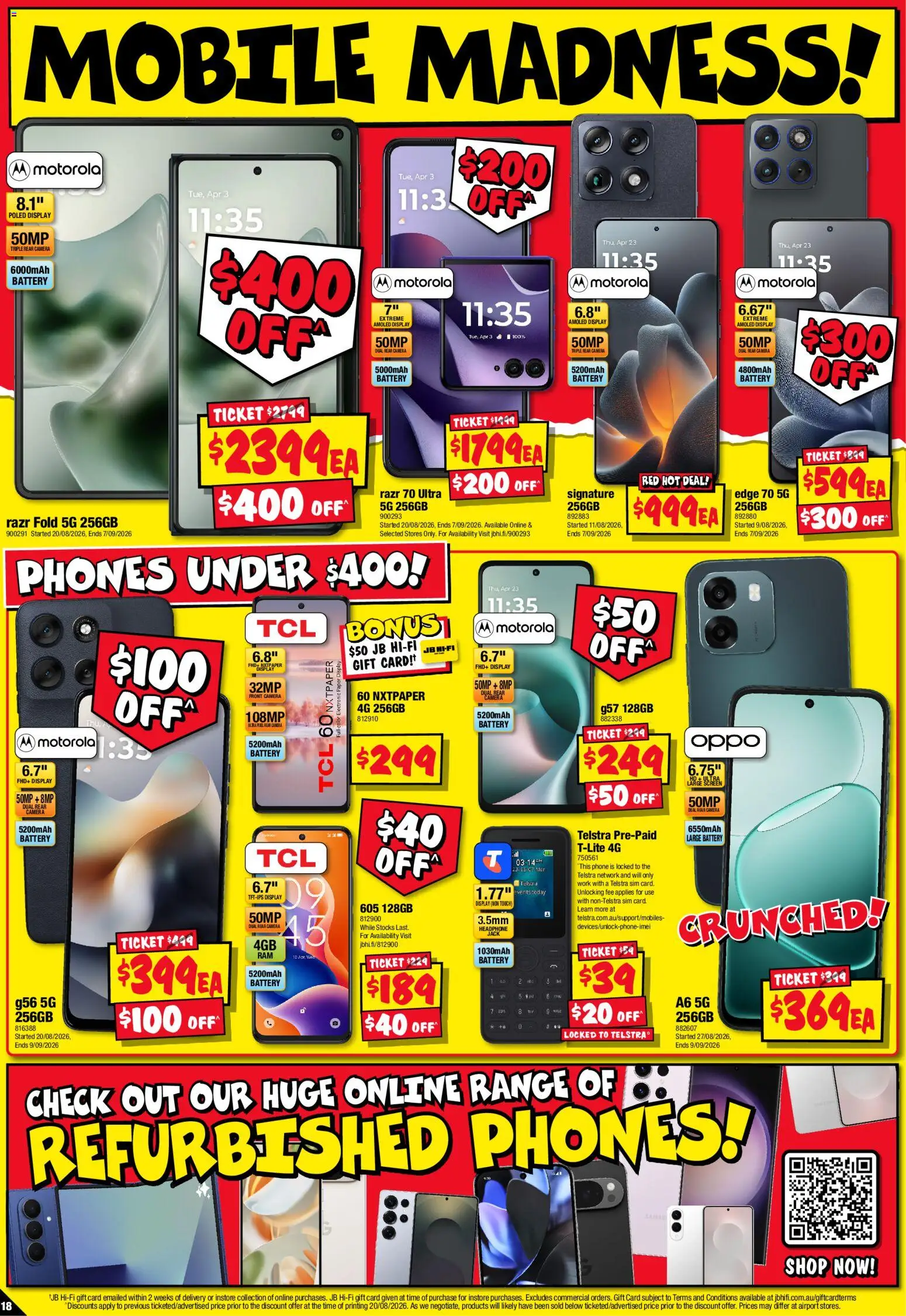 JB Hi-Fi catalogue - valid from 03/09/2026 | Page: 18 | Products: Phone, Camera, Screen, Mobile