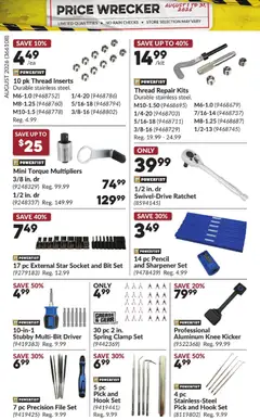 Preview of Princess Auto flyer - Price Wrecker from shop Princess Auto valid from Aug 1, 2026 | Page: 5 | Products: PC, Knee, Inserts, Socket