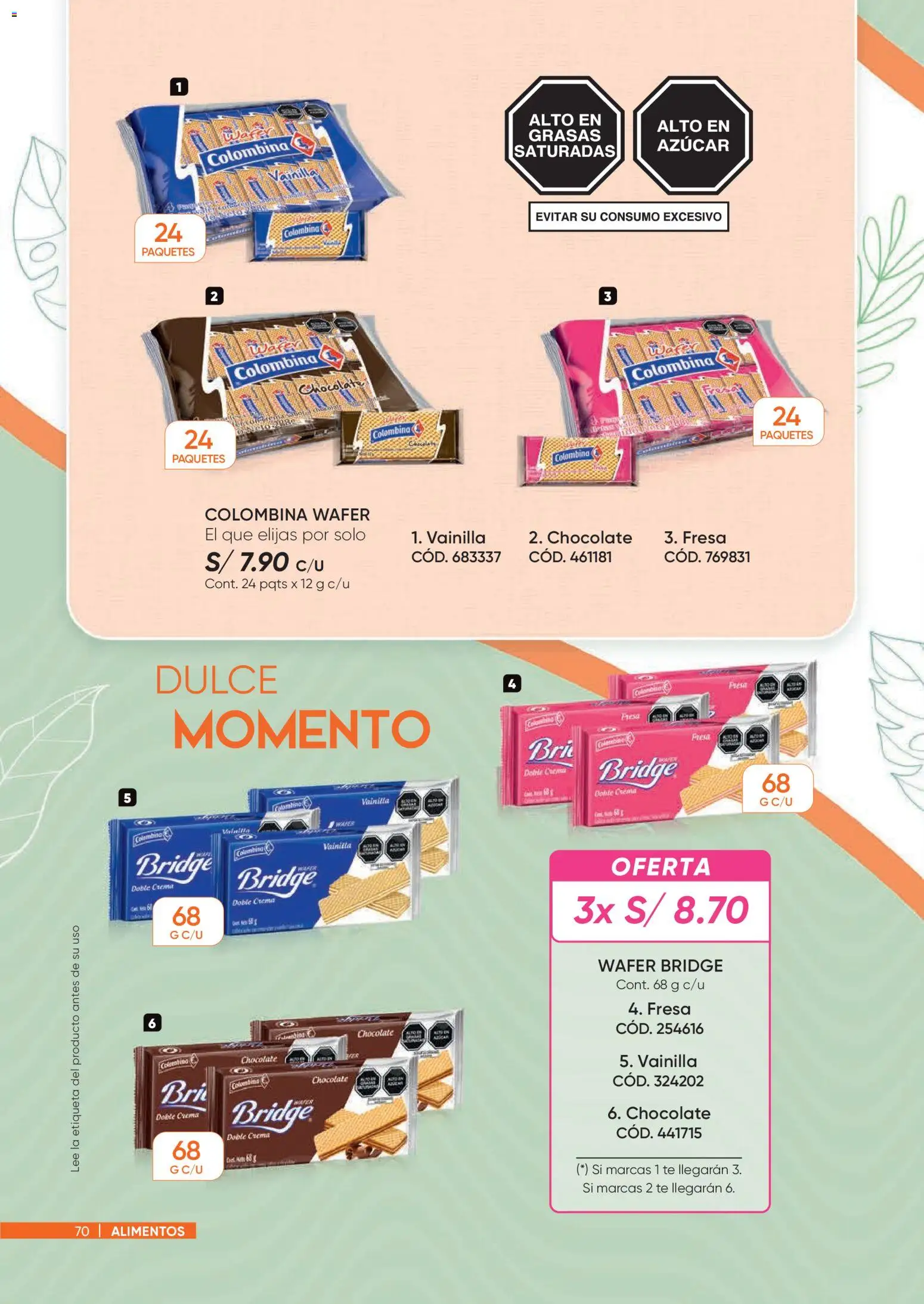 Catálogo Azzorti válido desde 09/03/2026 | Página: 70 | Productos: Vainilla, Chocolate, Té, Crema