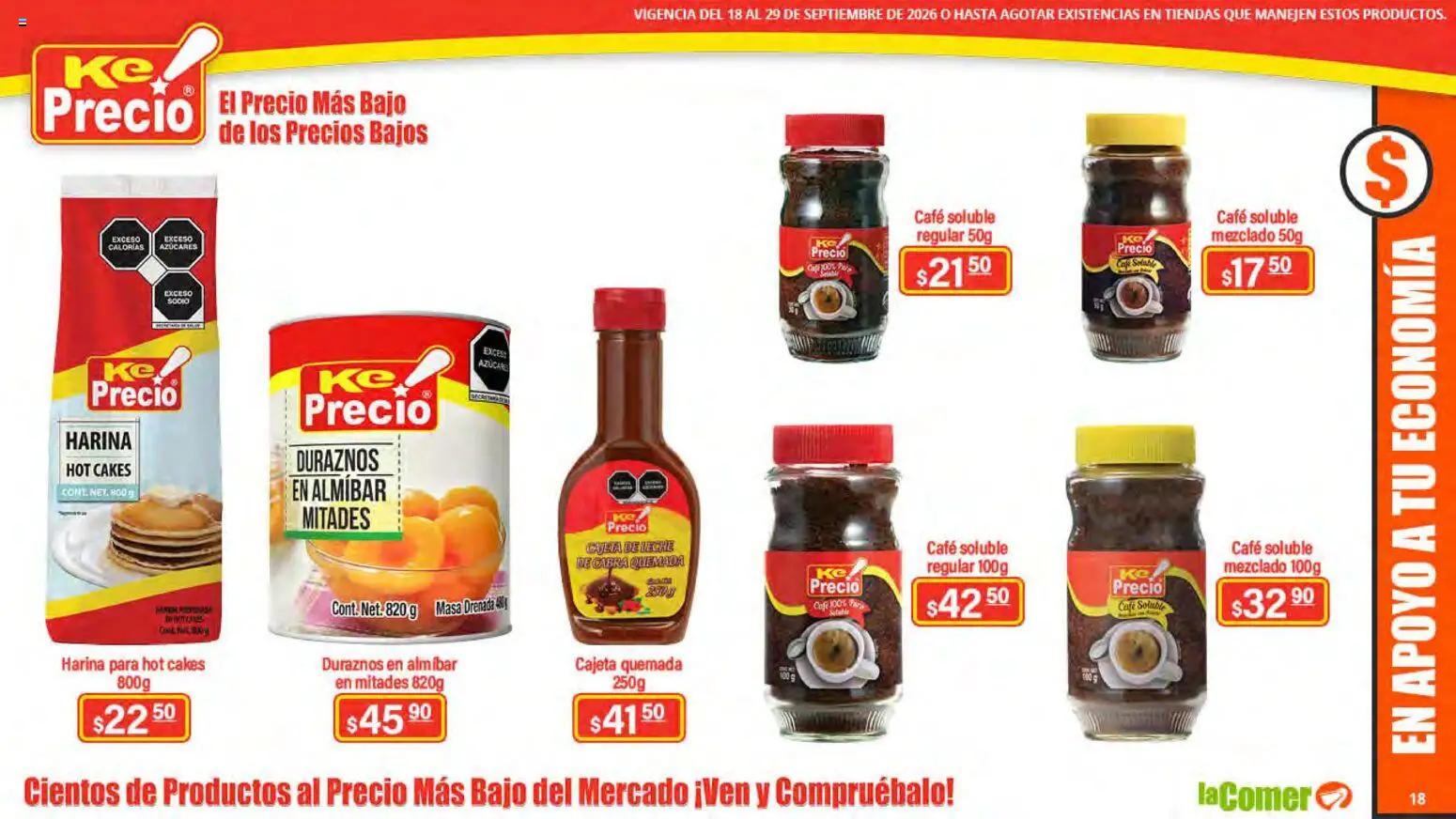 Nuevas ofertas de La Comer válidas en toda la República Mexicana desde el 18/09/2026. ¡Encuentra las mejores ofertas en La Comer folleto! | Página: 18