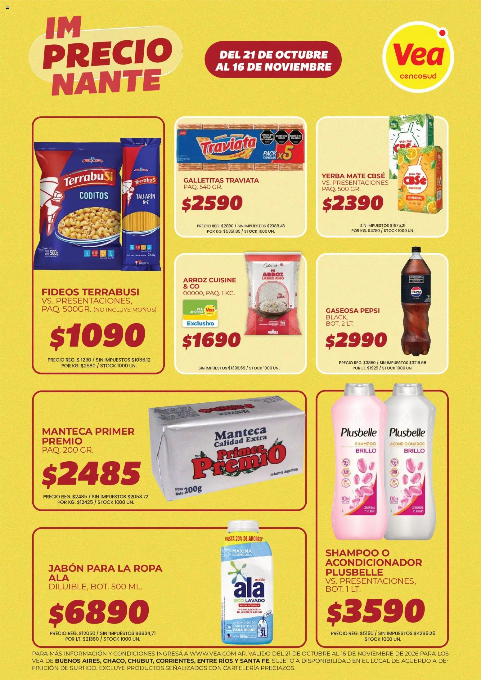 Vea - ImPRECIOnante | BsAs, NEA y Chubut │ válido desde el 21/10/2026 | Página: 1