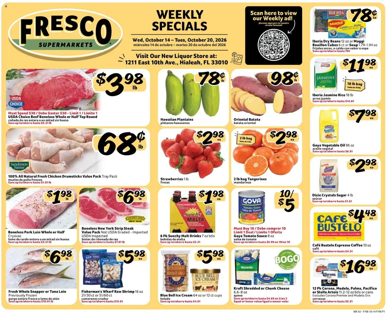 Fresco Y Mas Wednesday, October 14