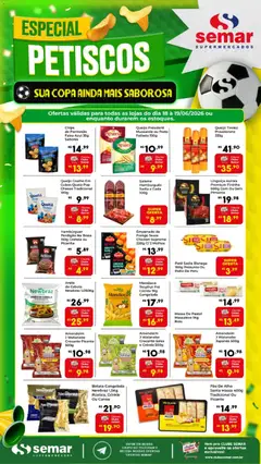 Semar Supermercado ofertas Petiscos - Pré-Visualização do folheto da loja Semar Supermercado, válido de 18.06.2026