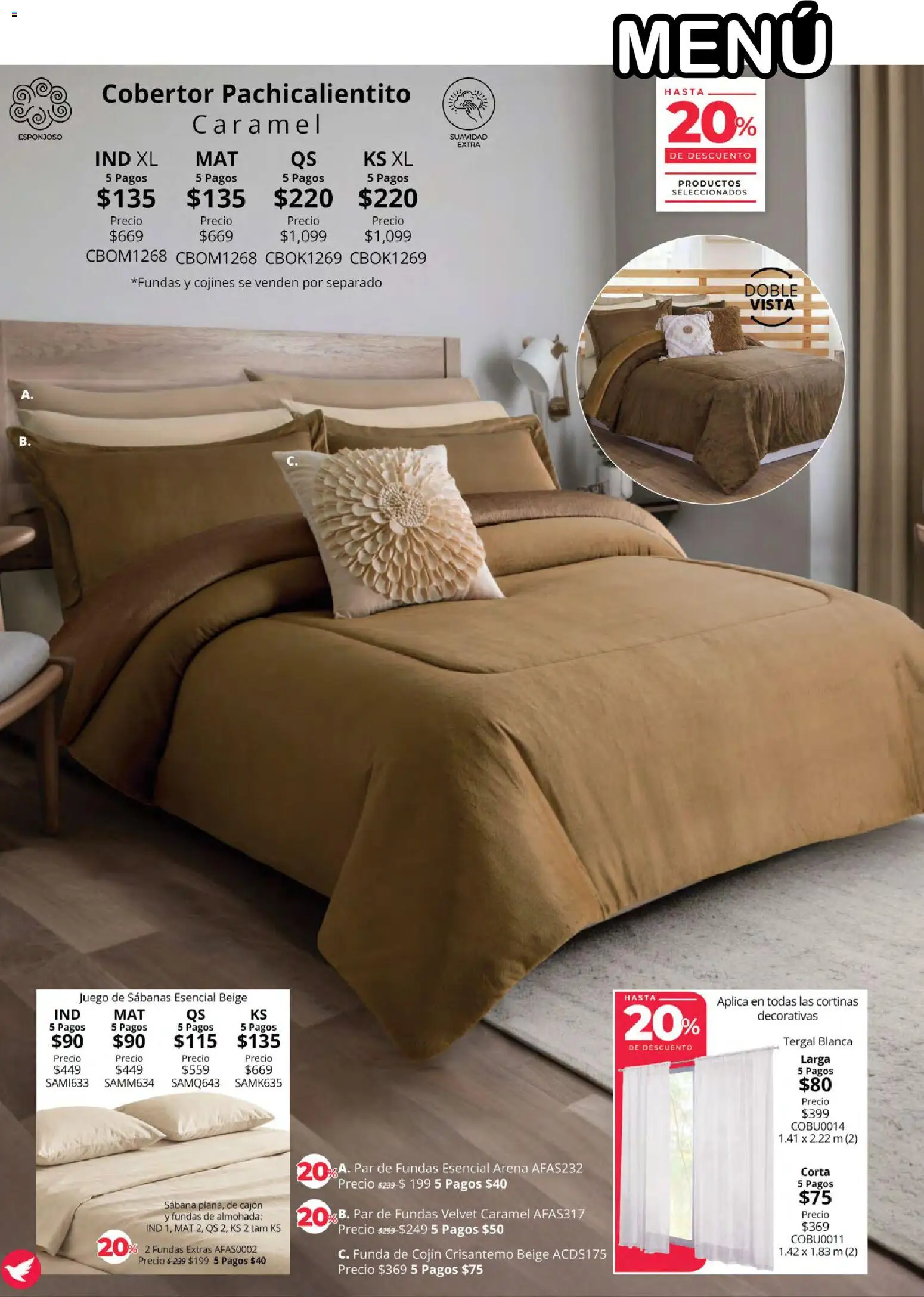 Nuevas ofertas de Colchas Concord válidas en toda la República Mexicana desde el 01/08/2026. ¡Encuentra las mejores ofertas en Colchas Concord catálogo Colección Cobertor! | Página: 74 | Productos: Cobertor, Funda, Almohada, Sabanas