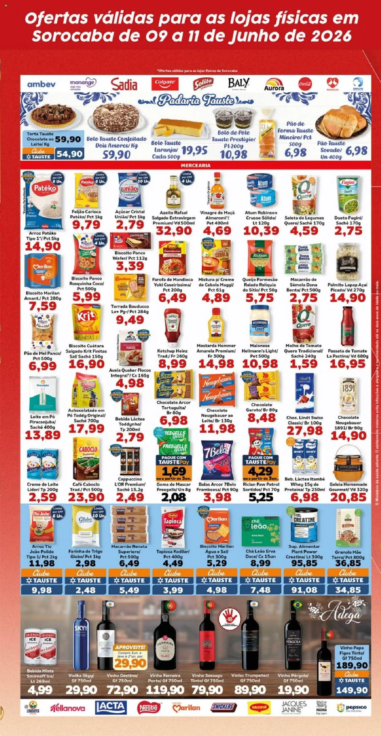 Tauste Folheto - válido de 09.06.2026 | Página: 3 | Produtos: Biscoito, Leite, Ketchup, Flocos