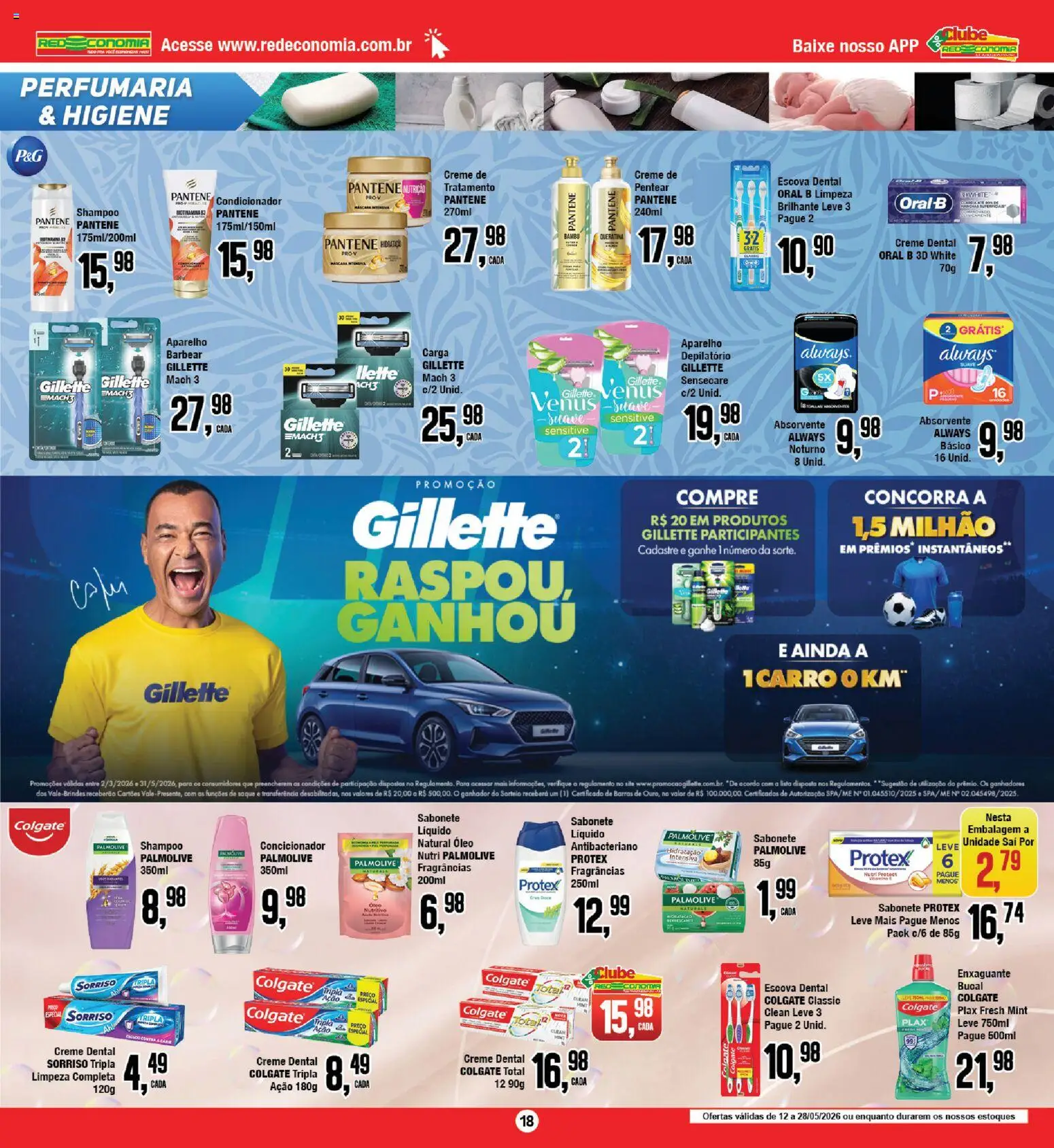 RedEconomia Folheto - válido de 12.05.2026 | Página: 18 | Produtos: Shampoo, Condicionador, Creme, Creme dental