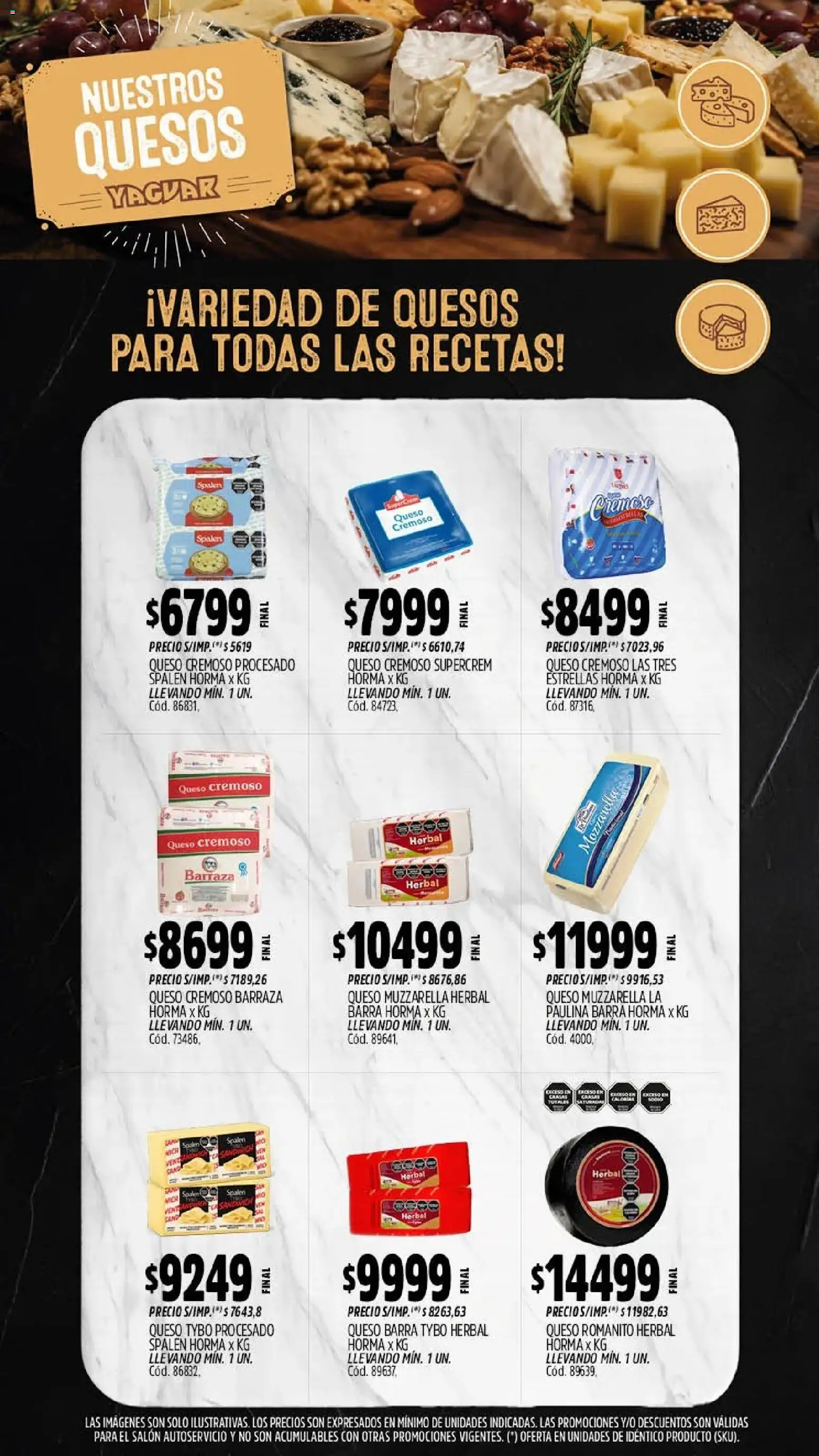 Yaguar - Oferta Semanal Santa Fé │ válido desde el 24/08/2026 | Página: 7 | Productos: Mozzarella, Muzzarella, Queso