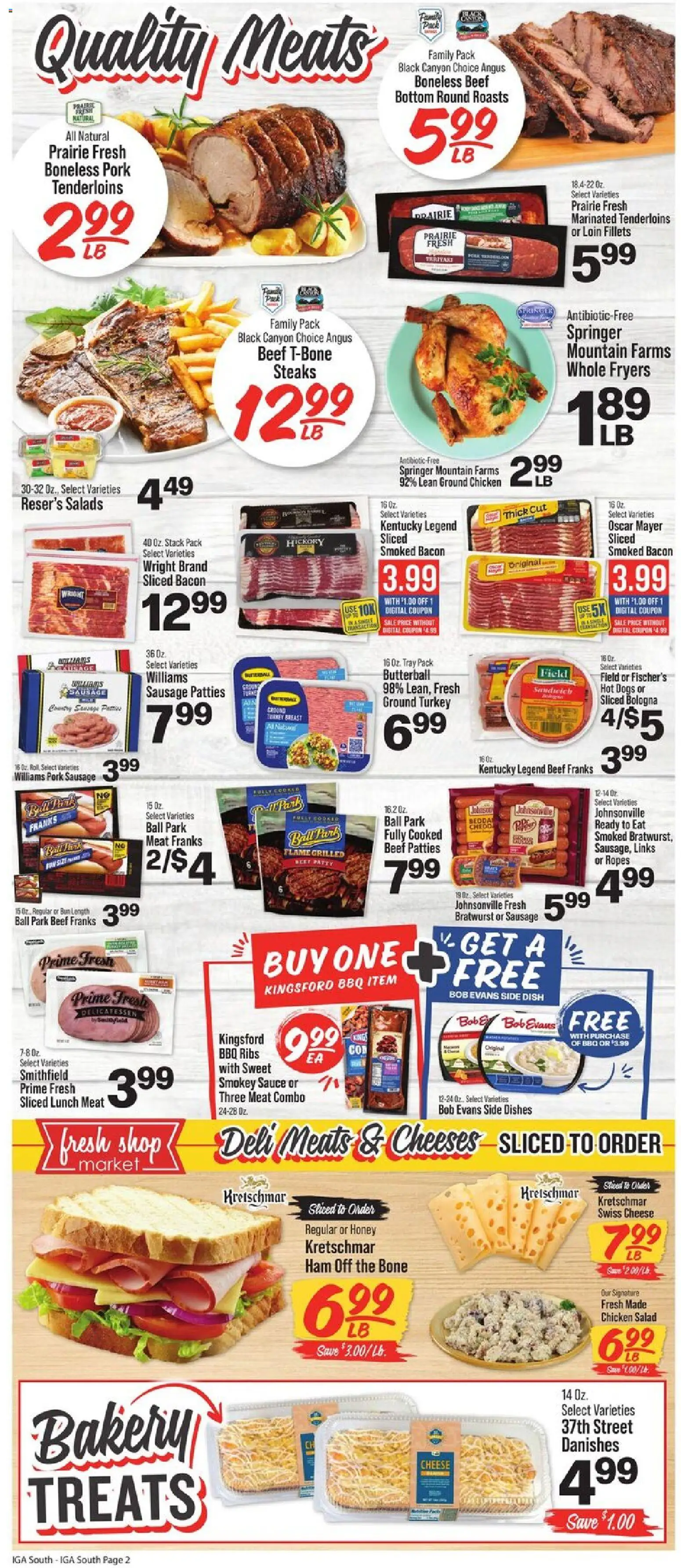 IGA Weekly Ad - valid from 17.06.2026 | Page: 2 | Products: Pork, Sauce, Sausage, Hot Dogs